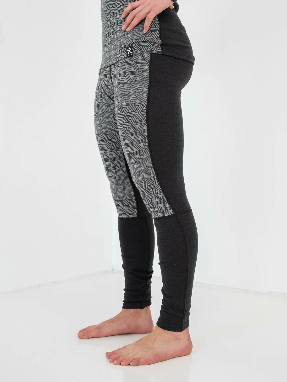 Bula Geo Merino Wool Pants Grey Melange