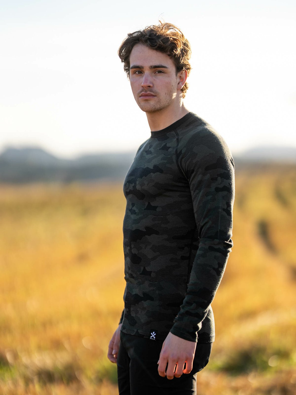 Bula Camo Merino Wool Crew DOLIVE