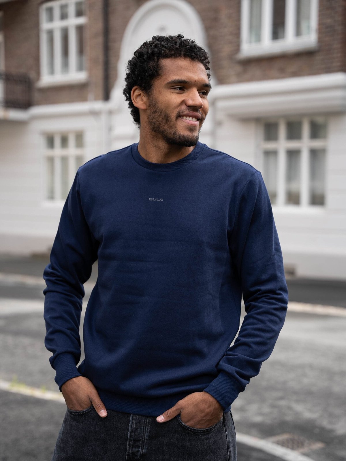 Bula Frame Logo Crew Navy