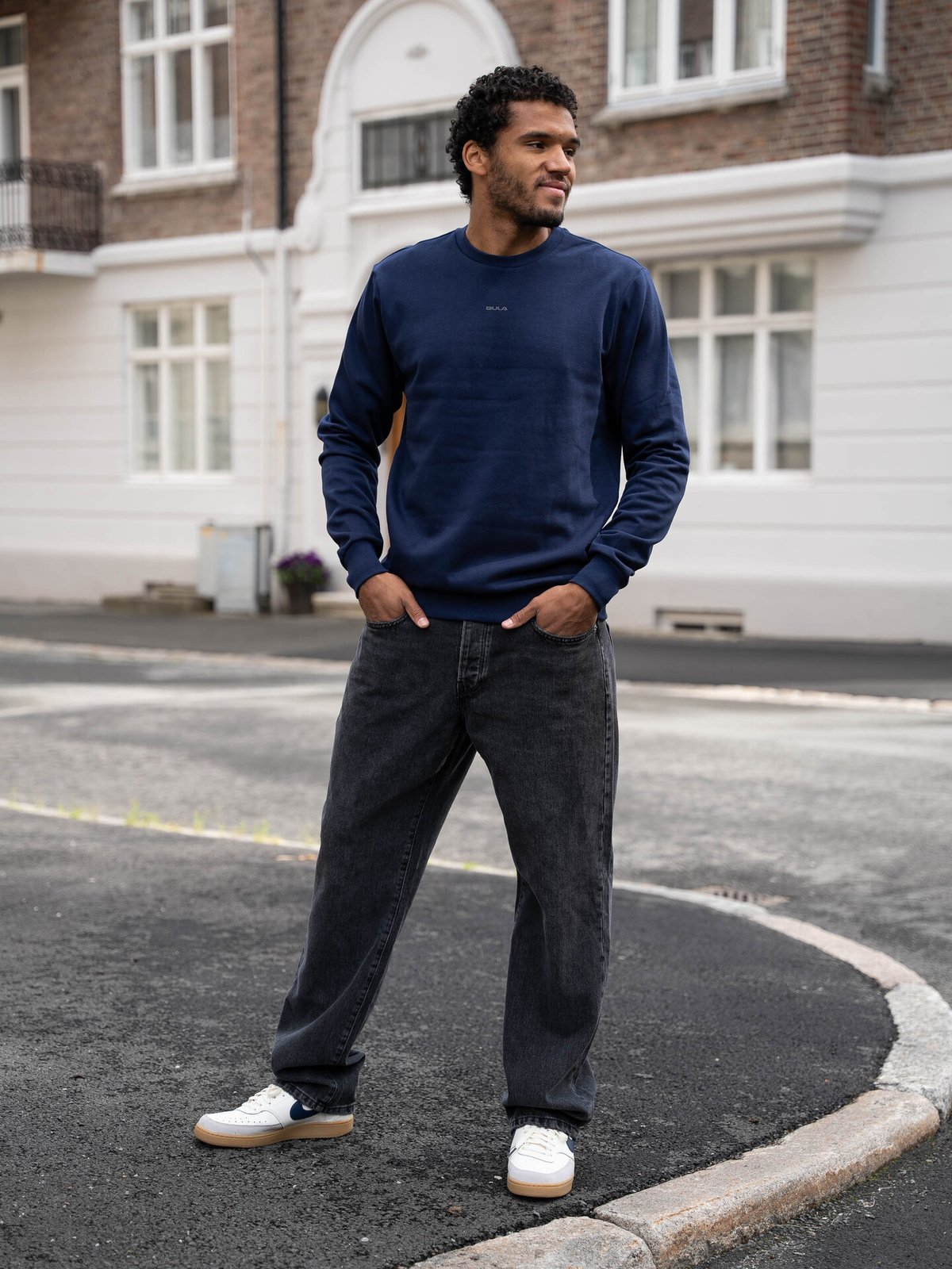 Bula Frame Logo Crew Navy