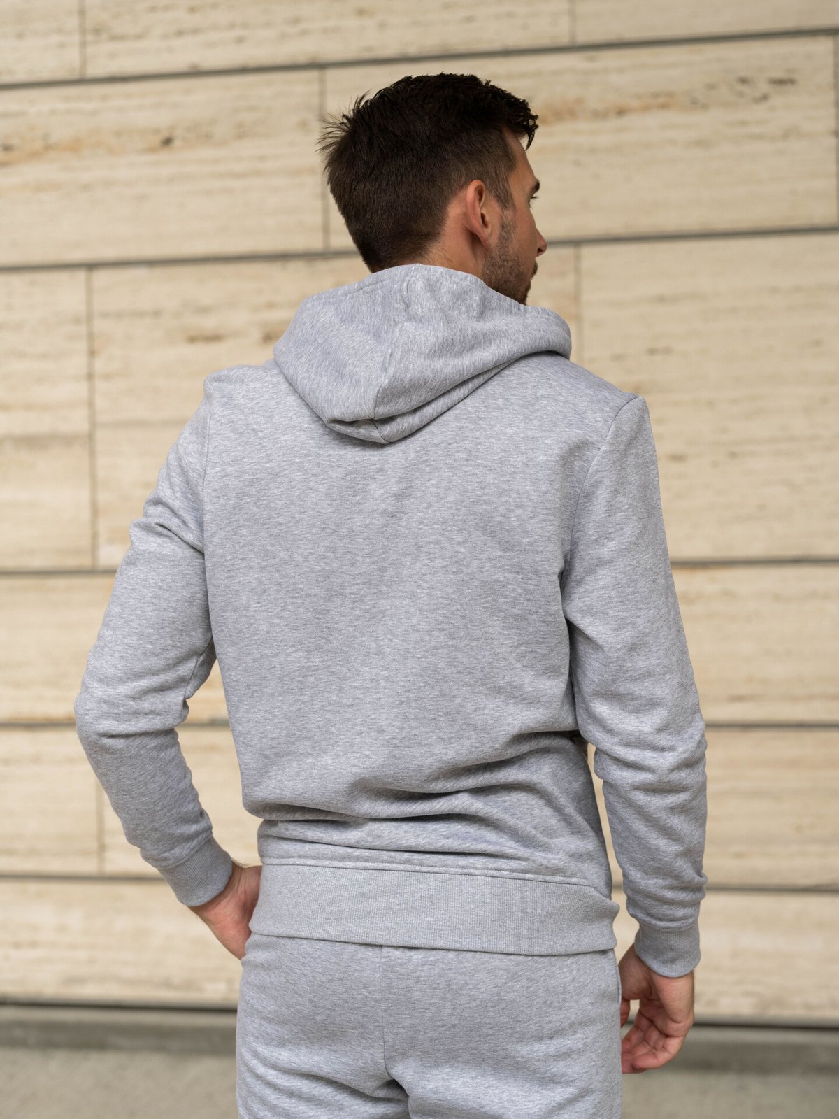 Bula Frame Logo Hoodie Grey Melange