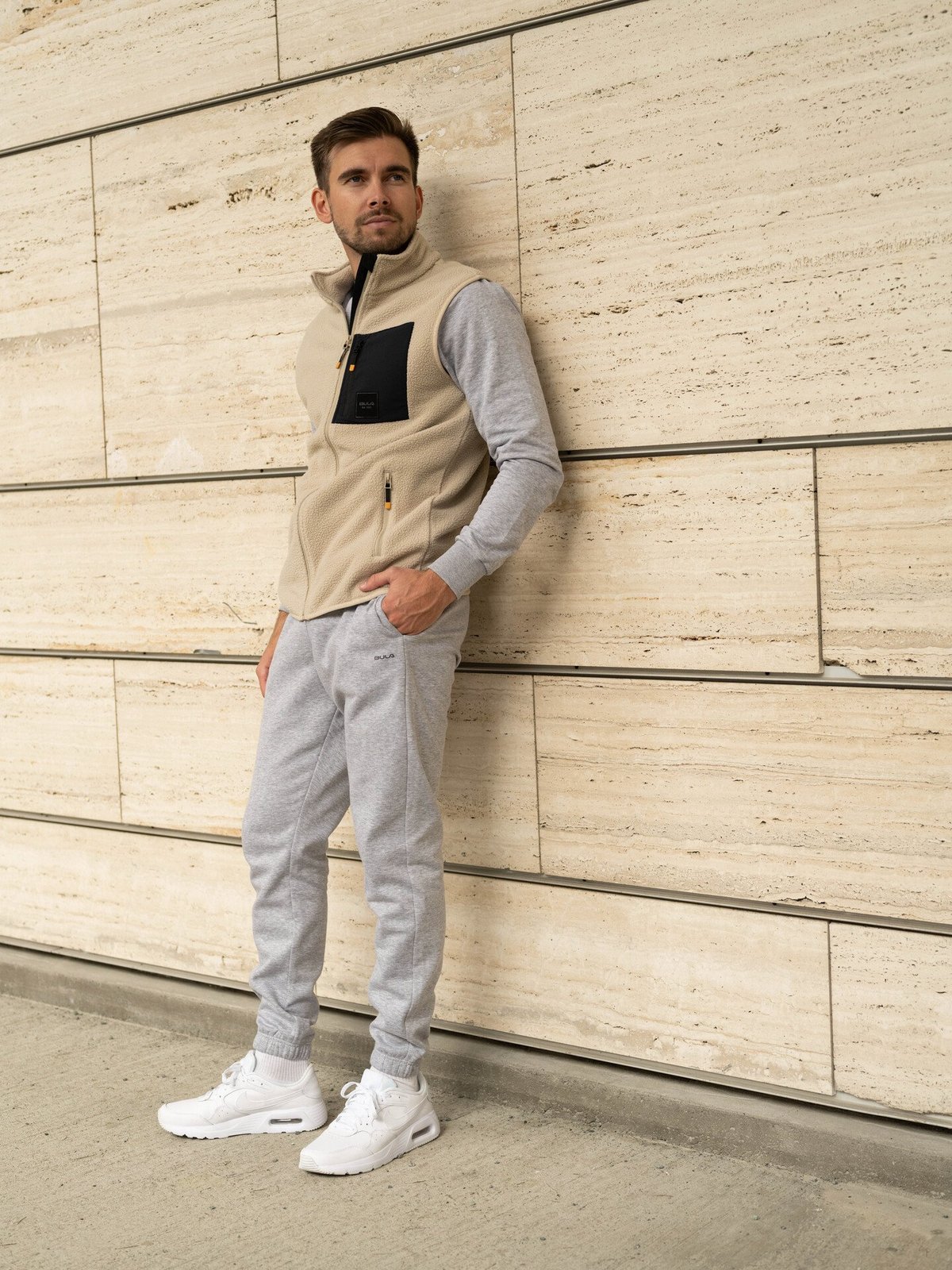 Bula Frame Logo Pants Grey Melange