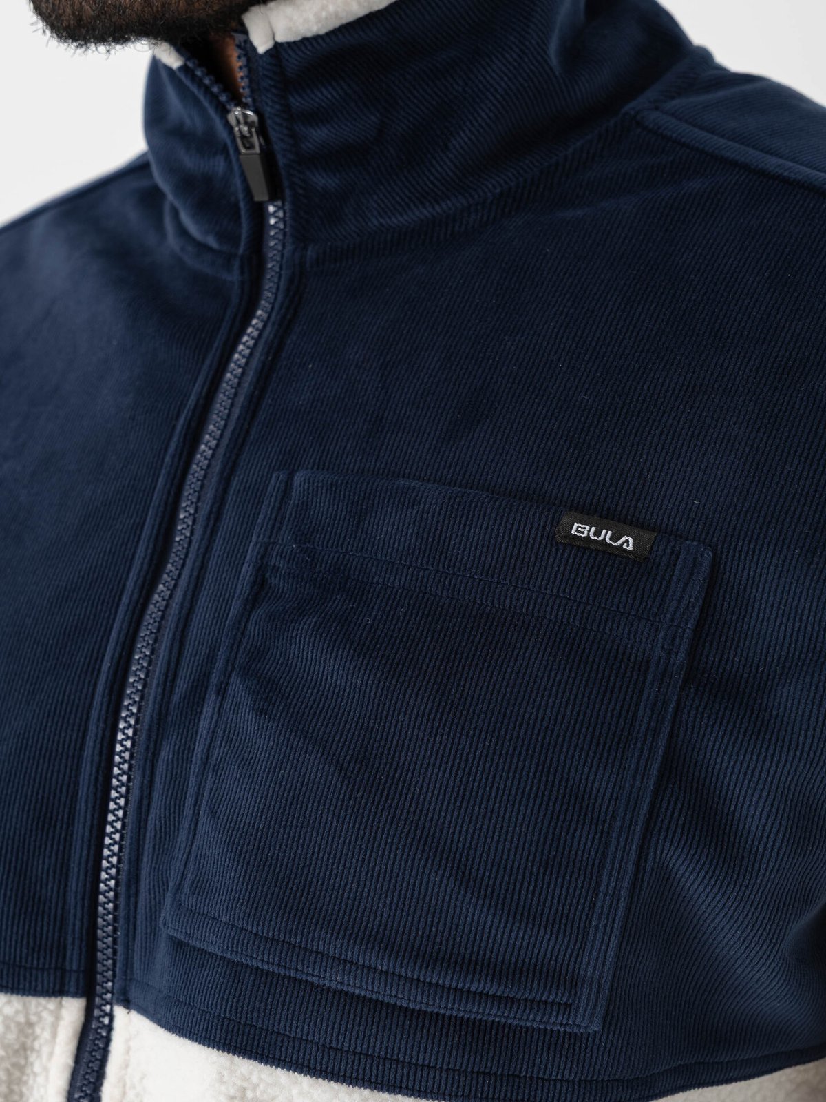 Bula Cord Fleece Jacket Navy