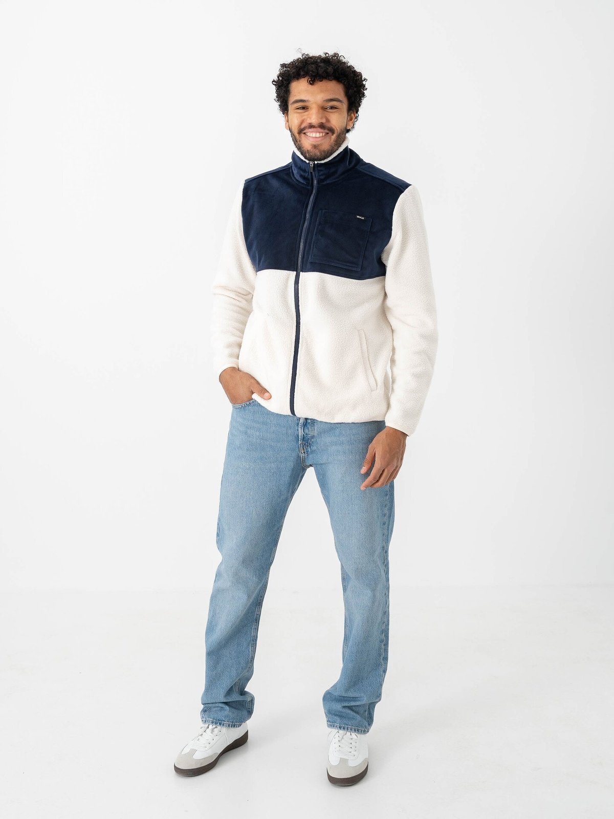 Bula Cord Fleece Jacket Navy