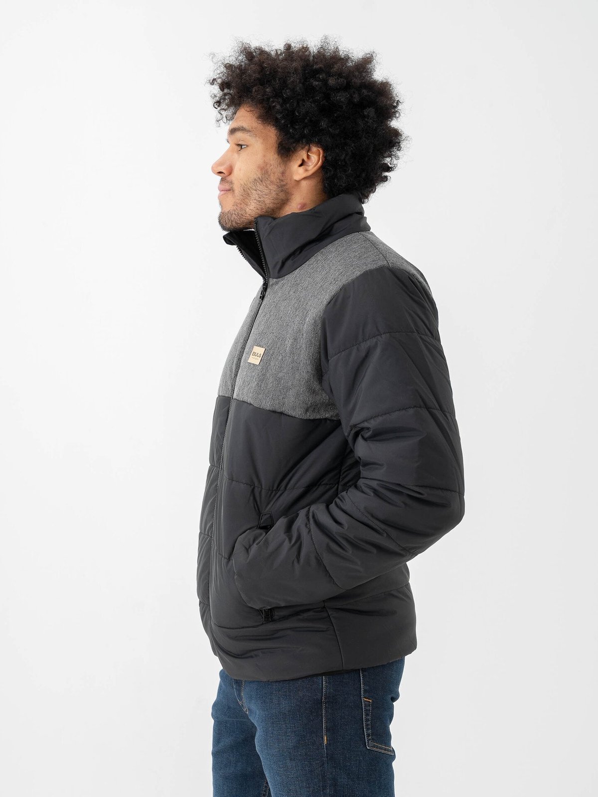 Bula Jacket Contrast Puffer Black