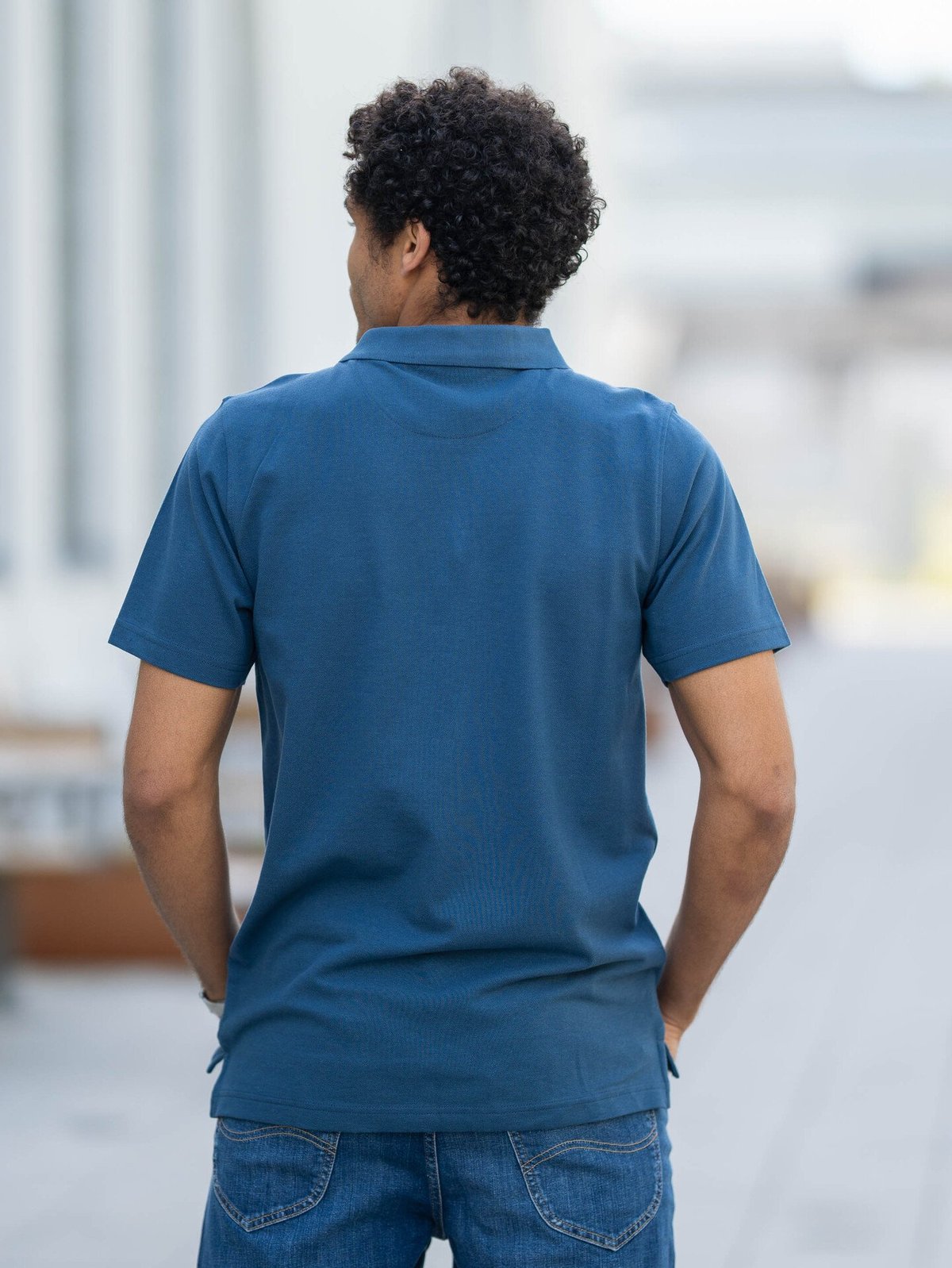 Bula Breeze Polo Shirt Denim