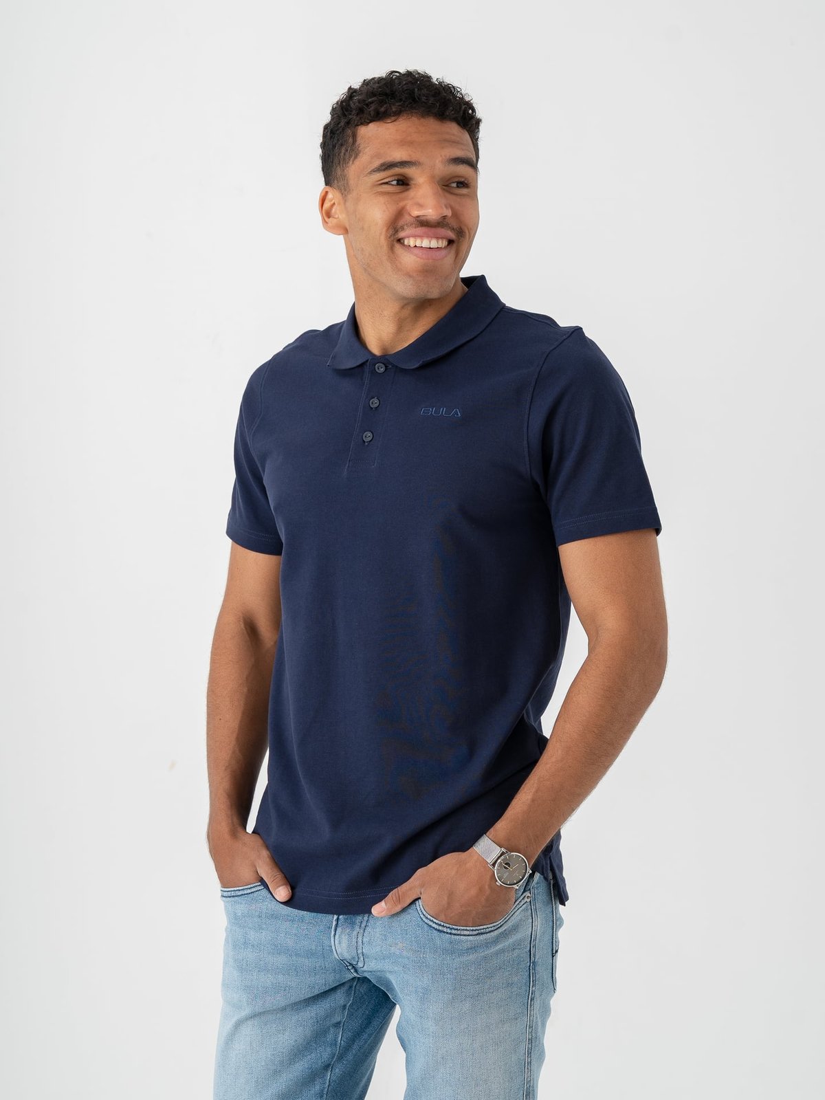 Bula Breeze Polo Shirt Navy