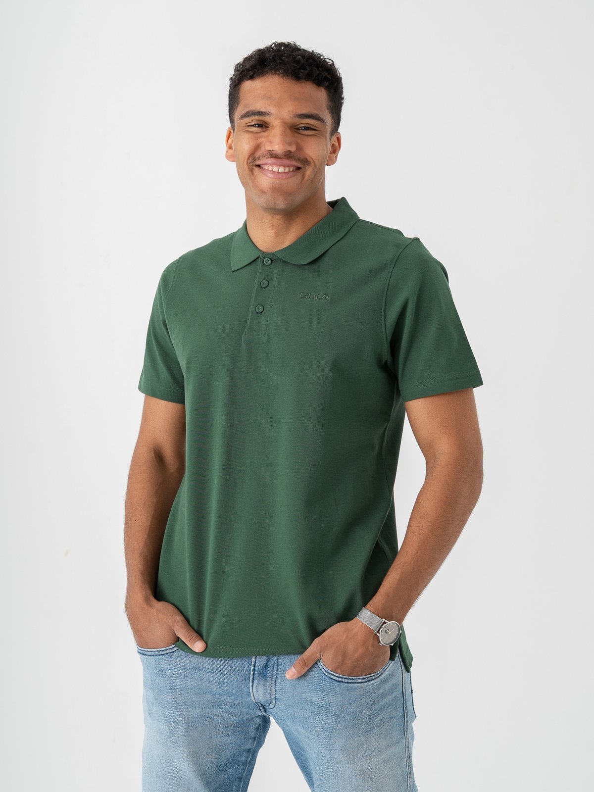 Bula Breeze Polo Shirt Pine