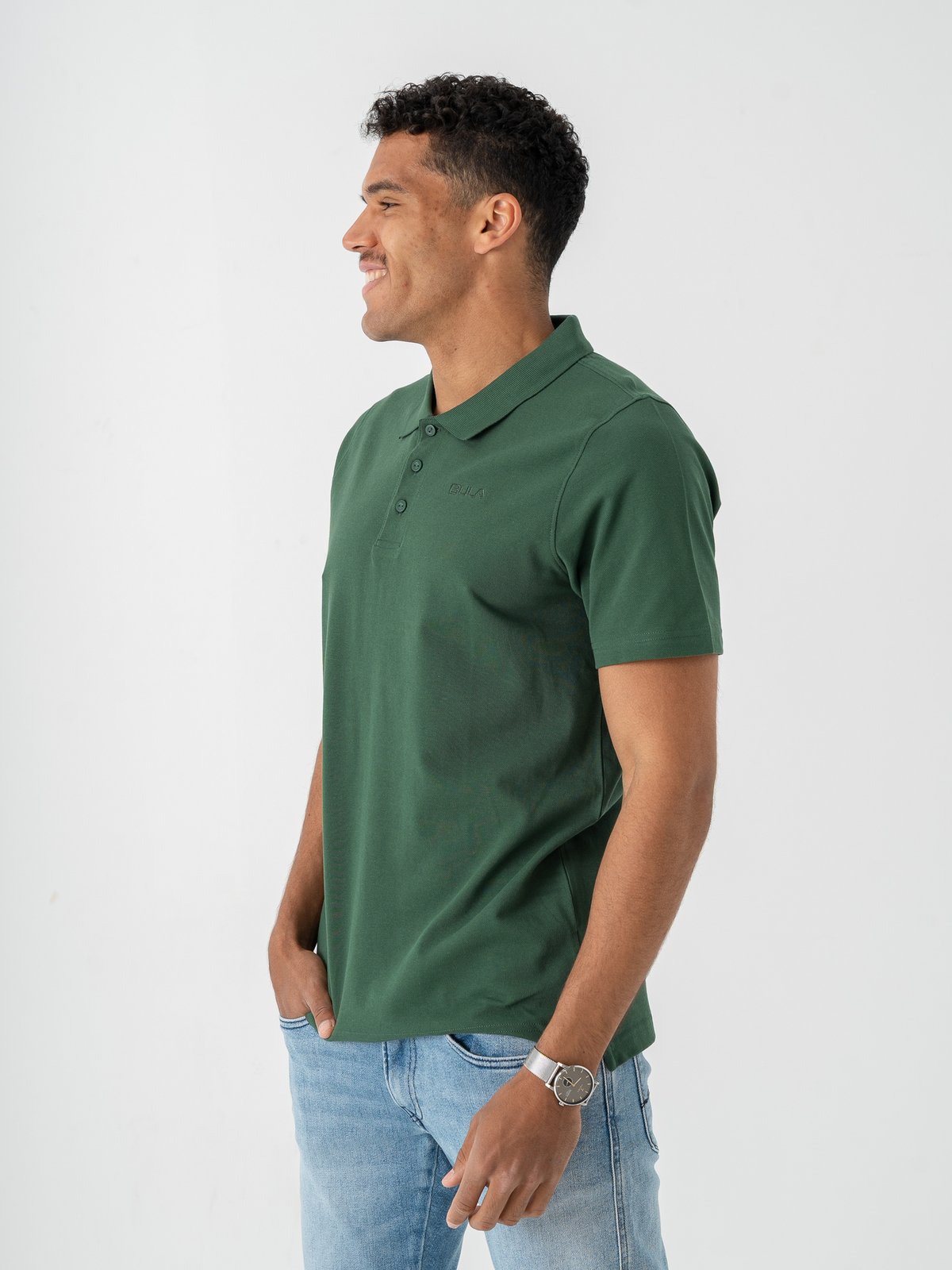 Bula Breeze Polo Shirt Pine