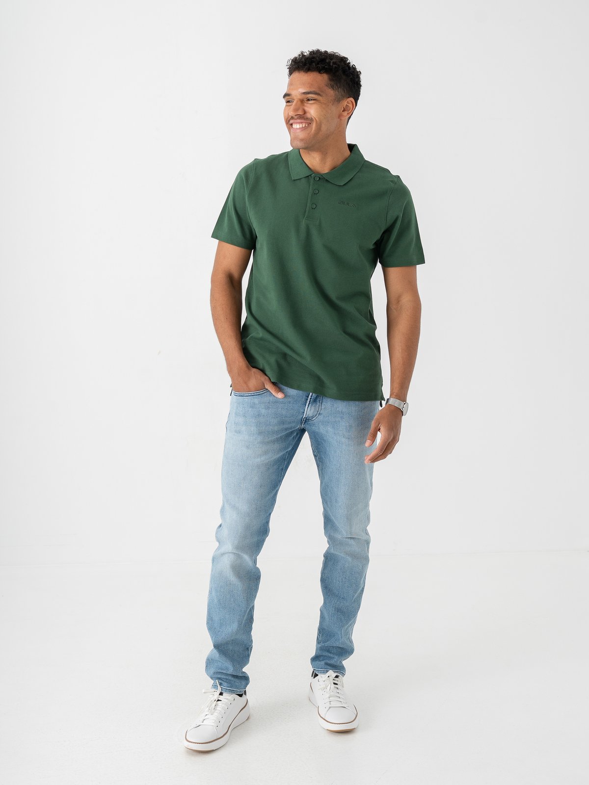 Bula Breeze Polo Shirt Pine