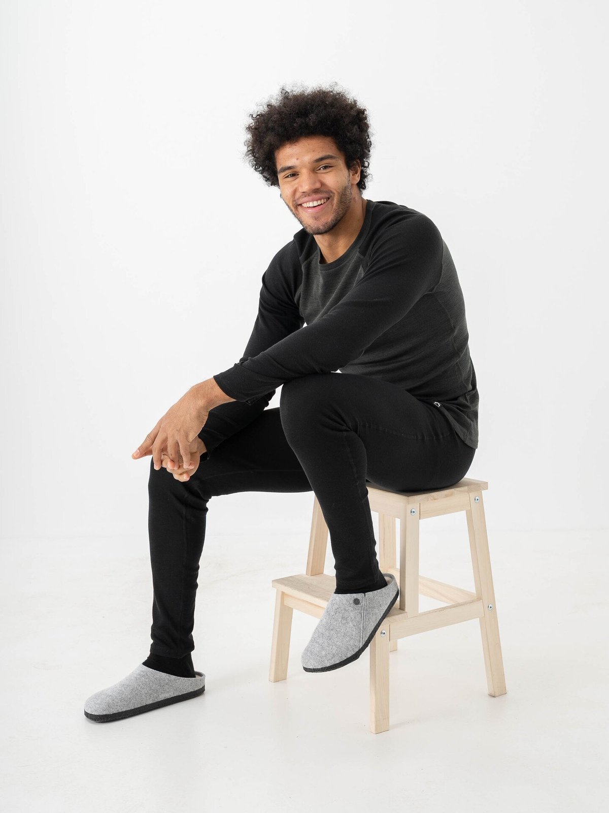 Bula Norm Merino Wool Crew Black