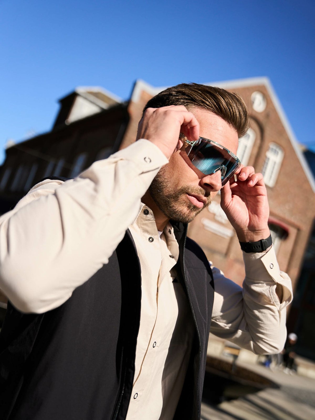 Bliz Matrix Ramme: Transparent Ice Blue / Glass: Smoke Ice Blue