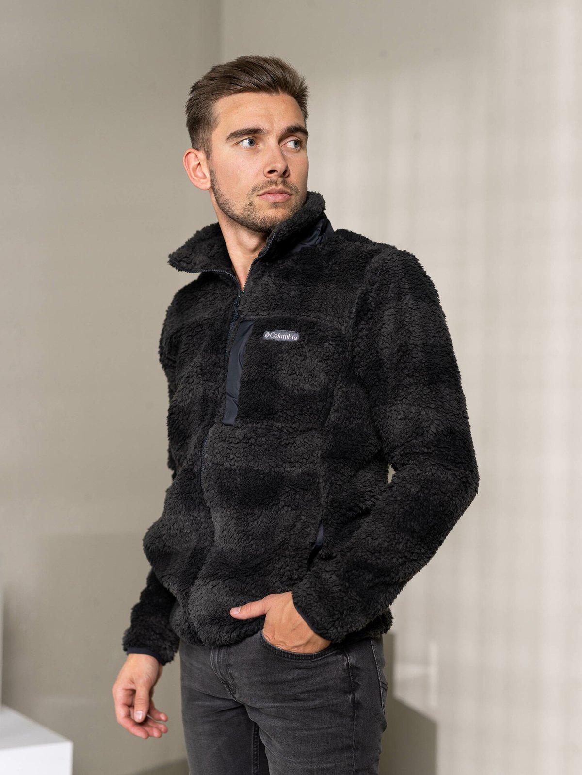 Columbia Winter Pass Print Flee Black Check