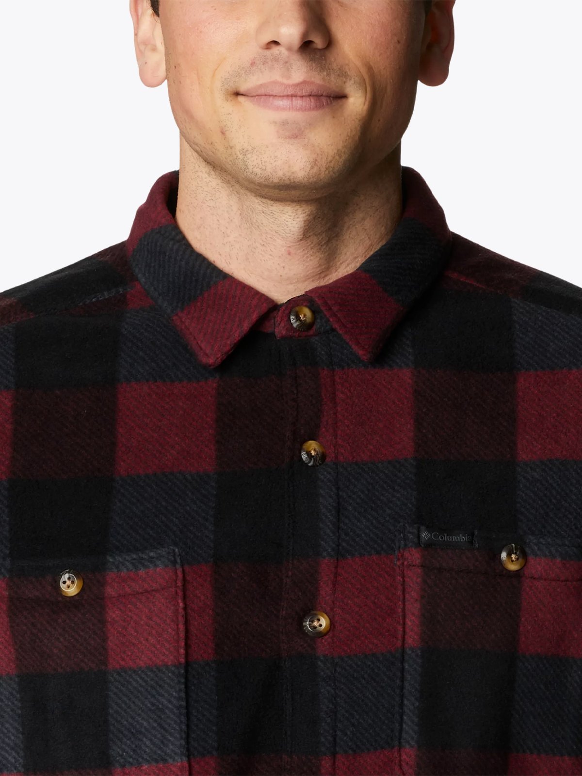 Columbia Flare Gun Fleece Over Shirt Elderberry Multi Check