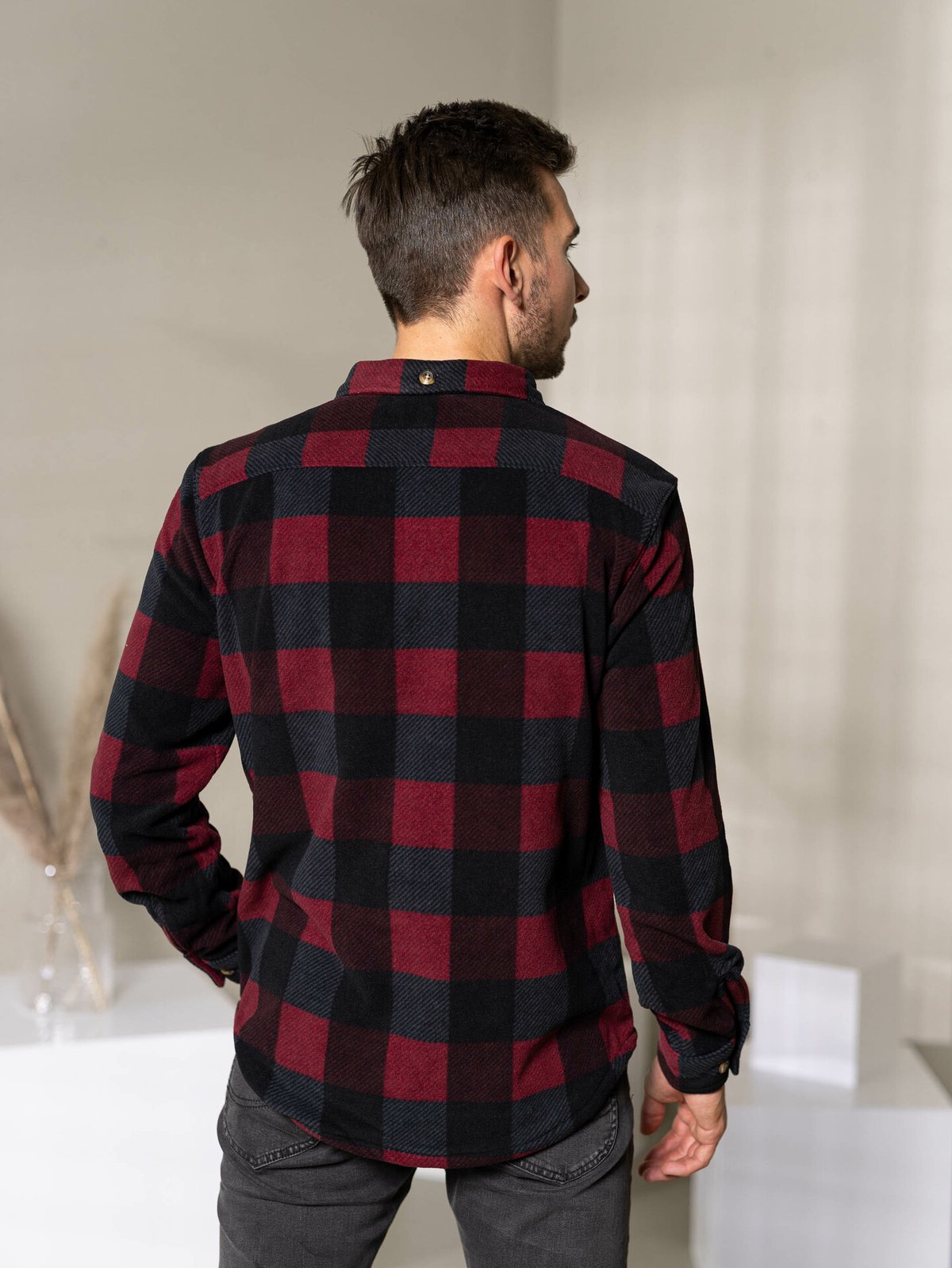 Columbia Flare Gun Fleece Over Shirt Elderberry Multi Check
