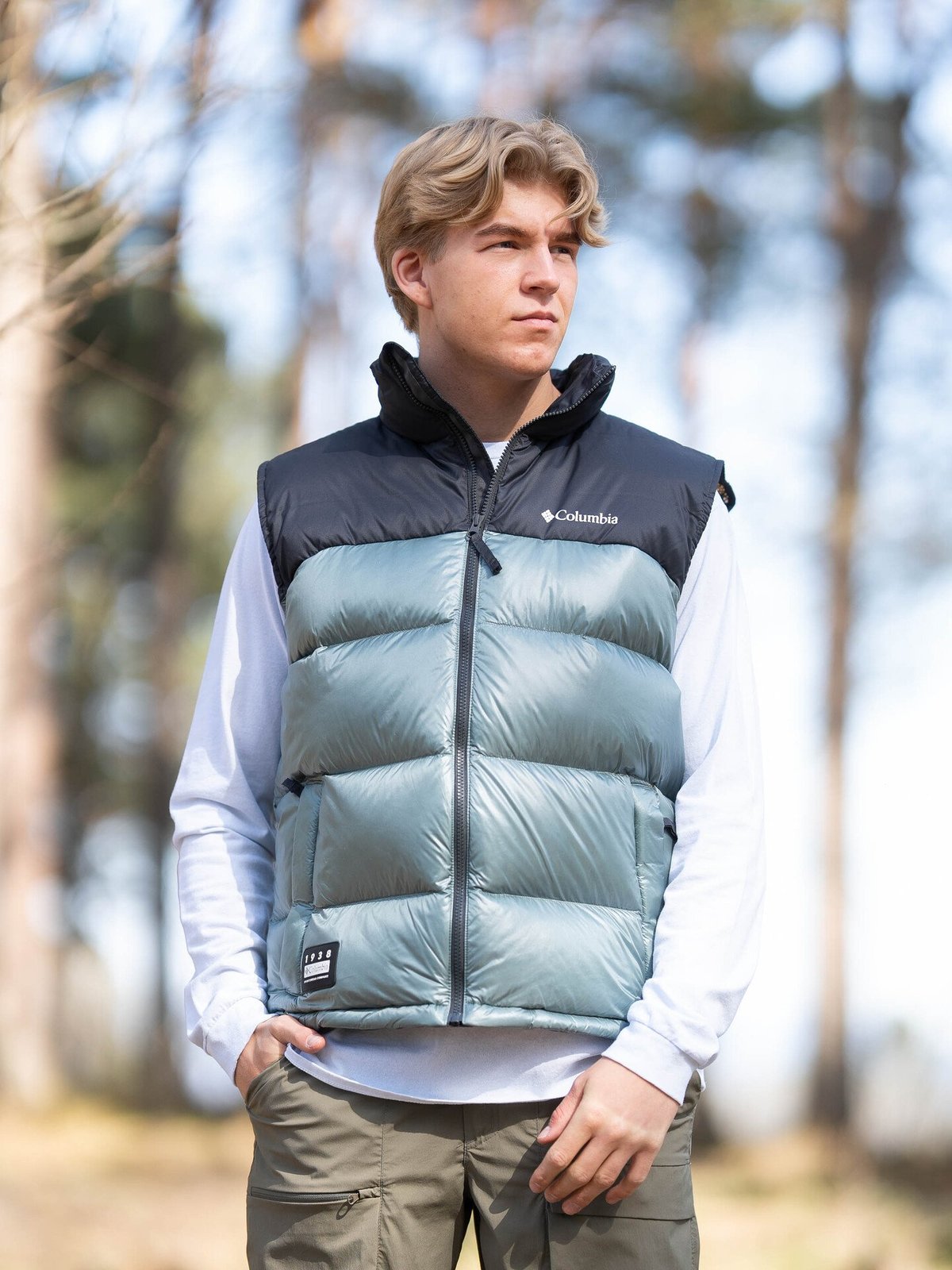 Columbia Bulo Point II Down Vest Metal Shiny, Shark