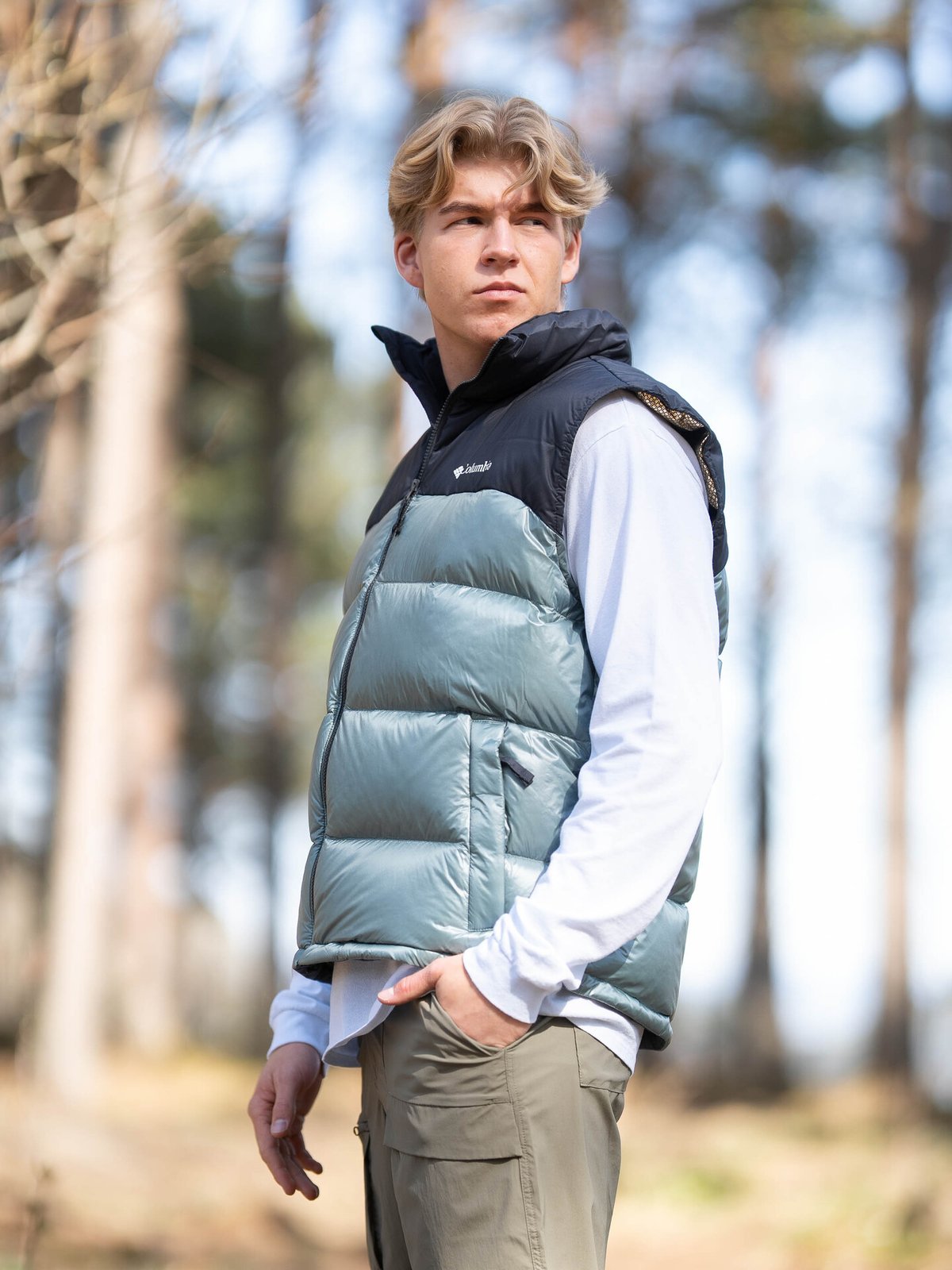 Columbia Bulo Point II Down Vest Metal Shiny, Shark