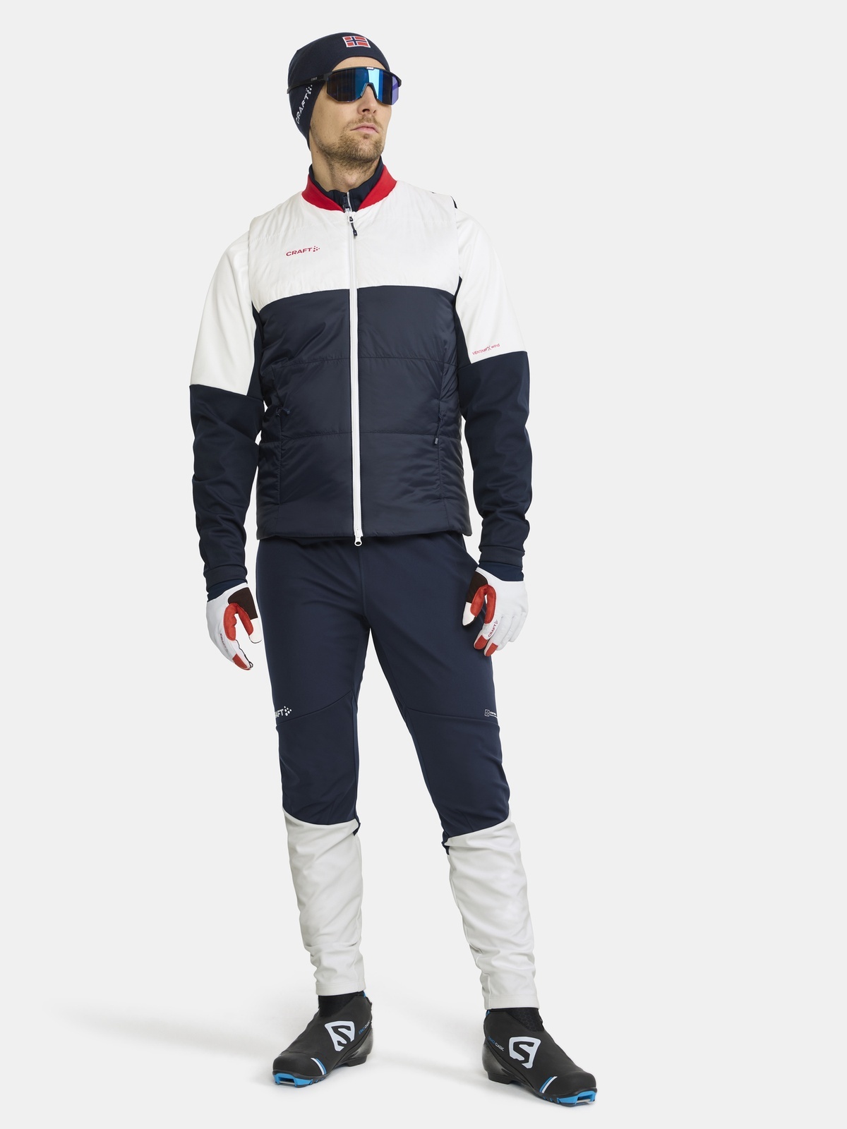 Craft Nor Core Nordic Ski Club Full-Zip Pants Blaze / White