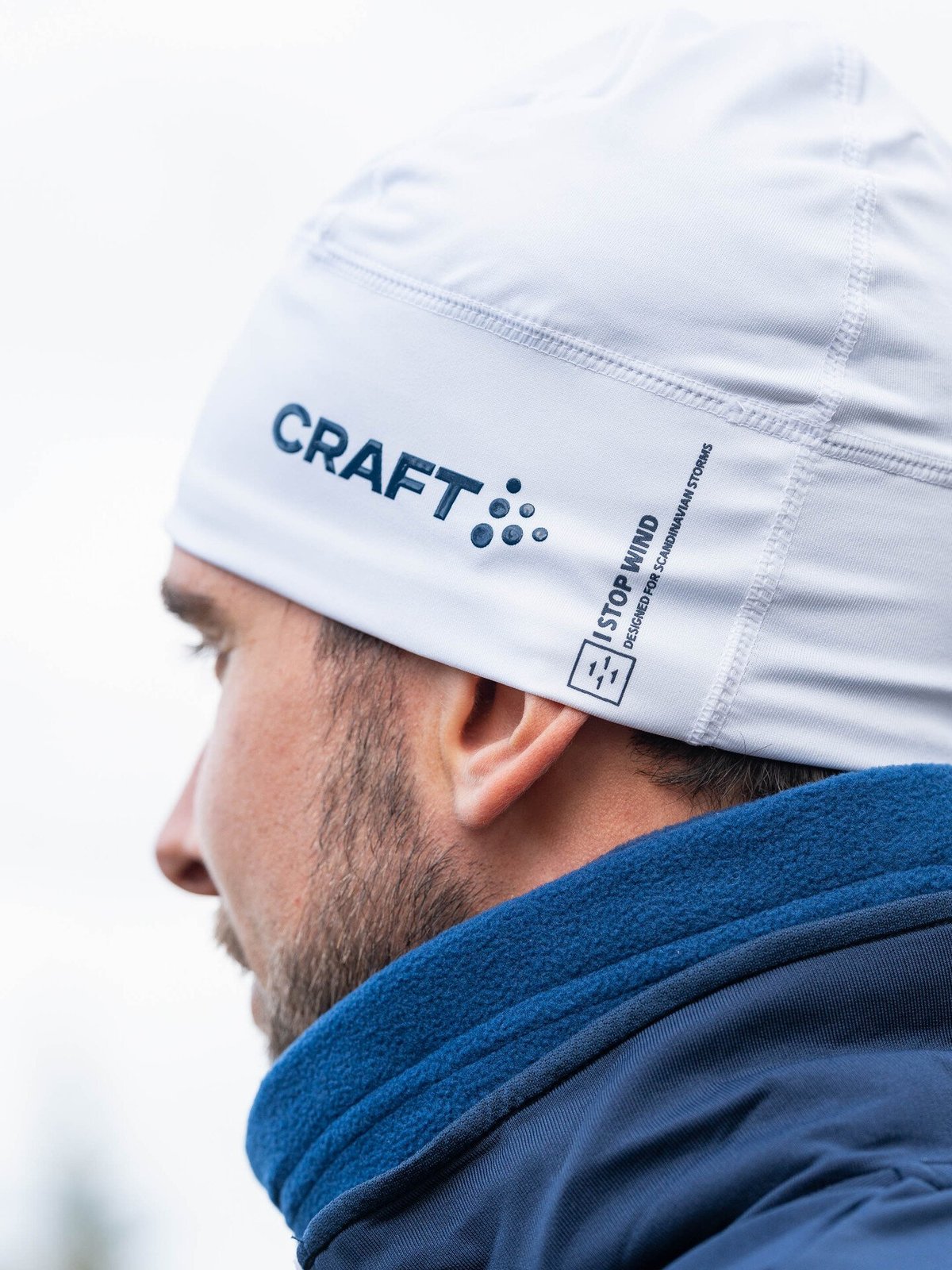 Craft Nor Advance Windblock Fleece Hat White/Blaze