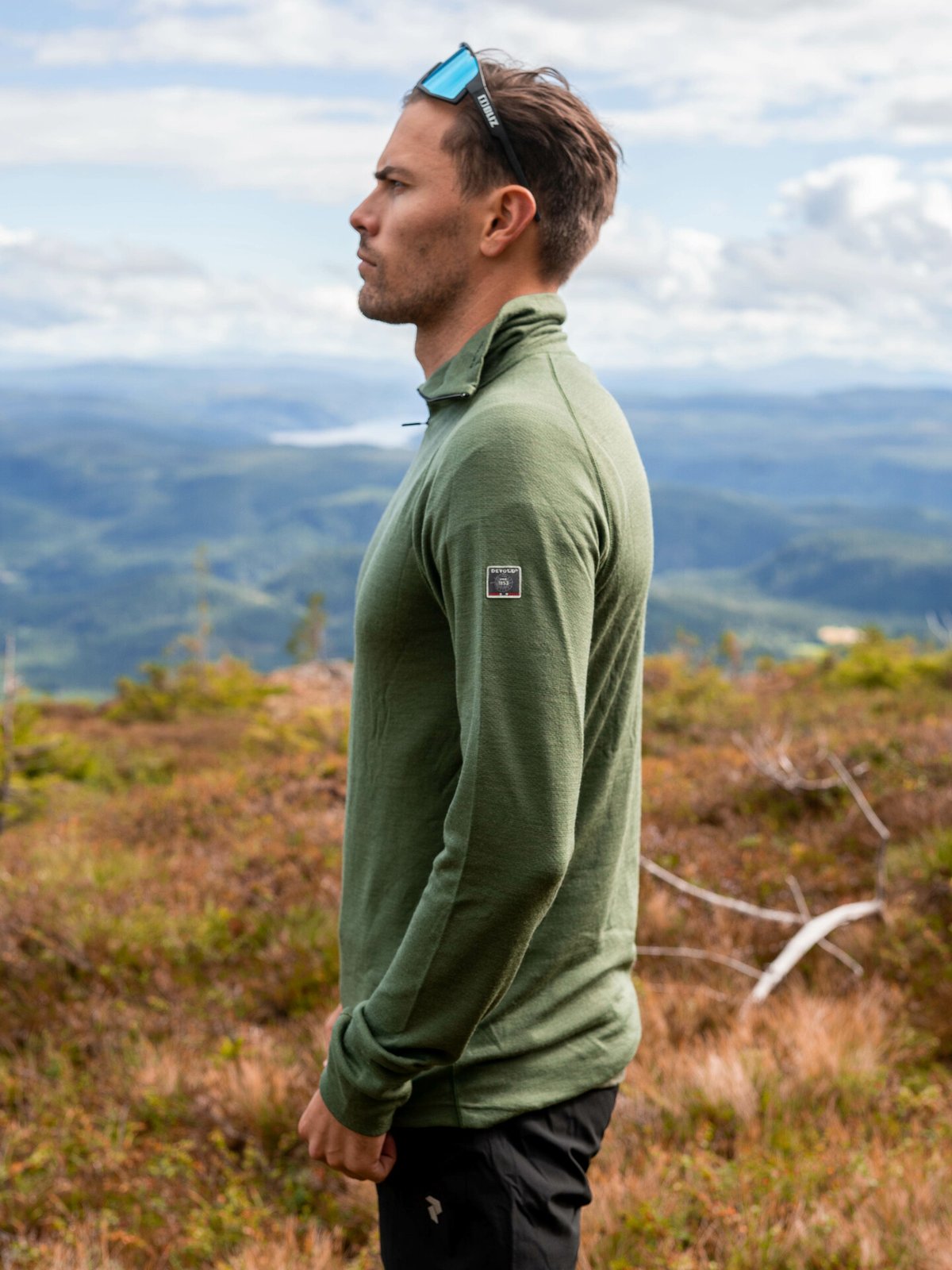 Devold Expedition Man Zip Neck Forest