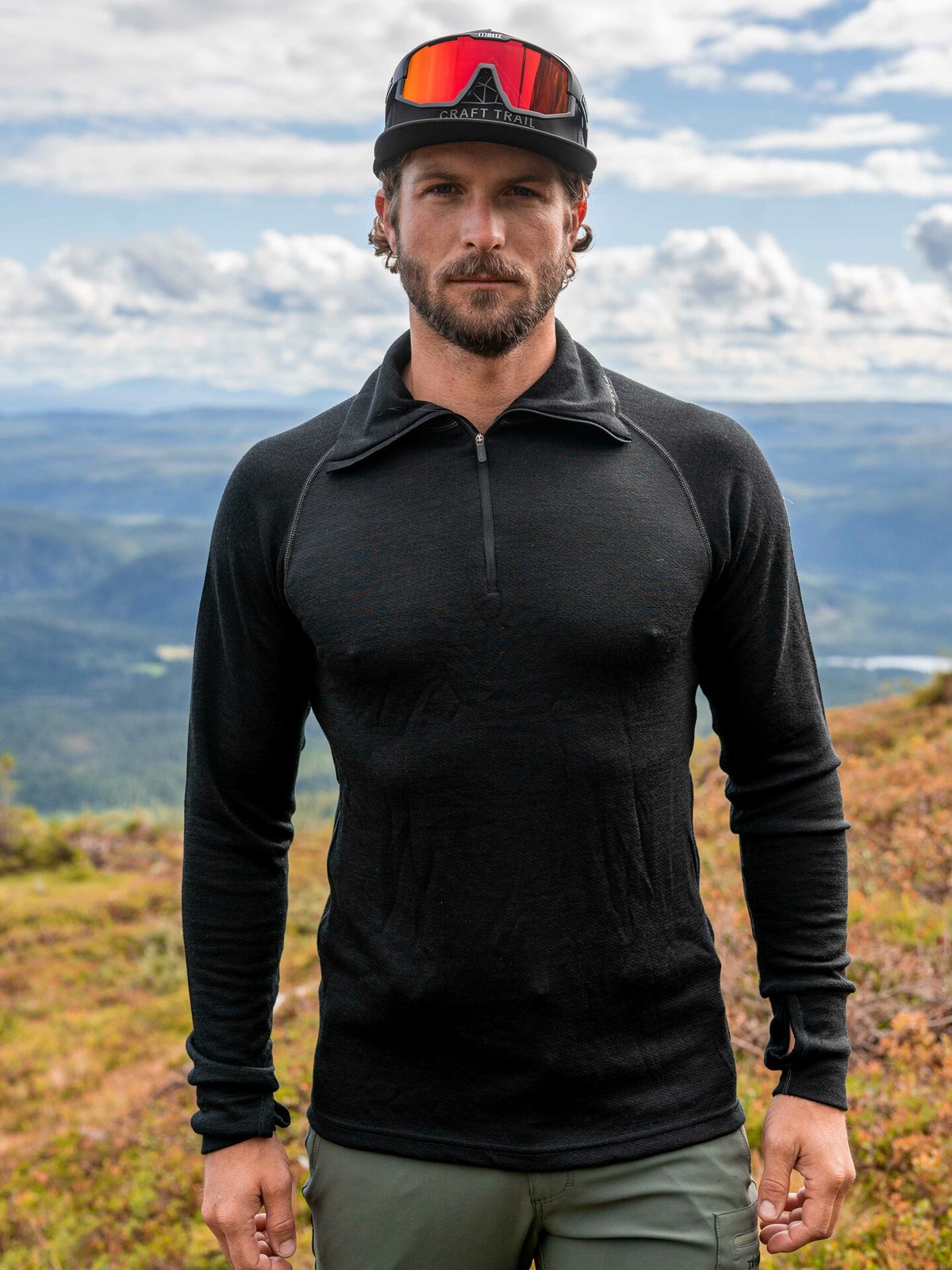 Devold Expedition Man Zip Neck Black