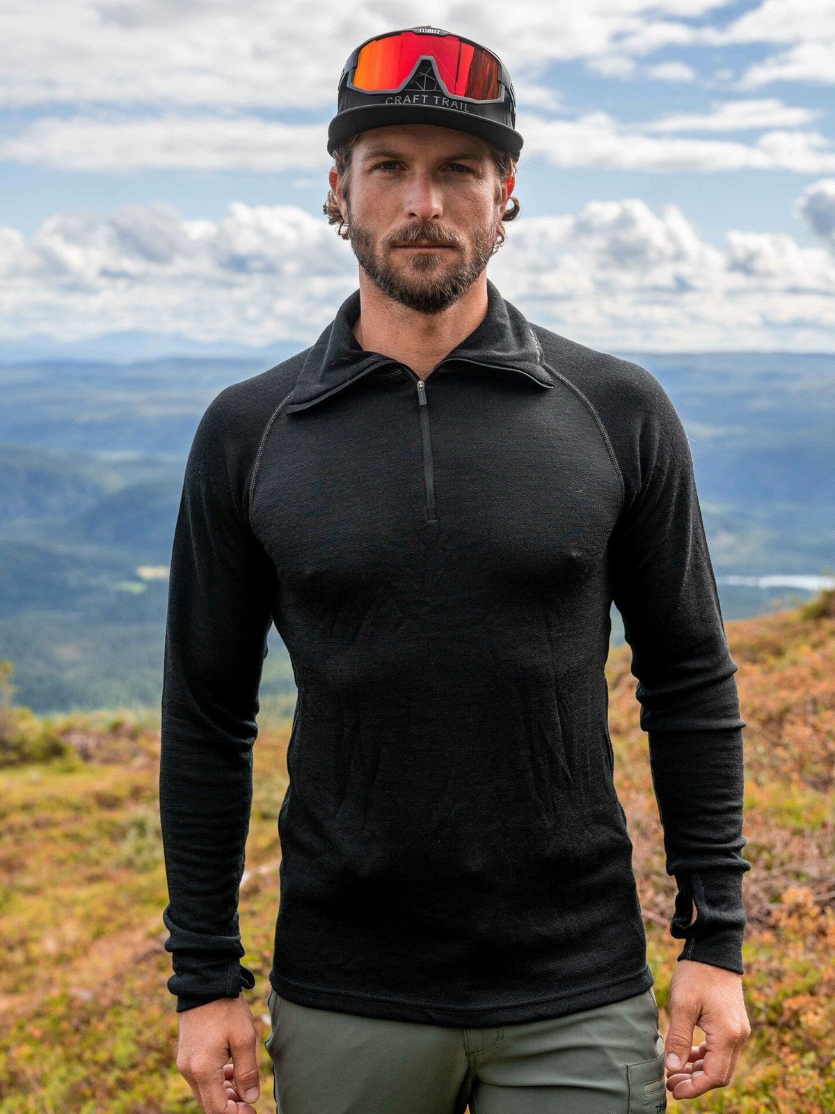 Devold Expedition Man Zip Neck Black