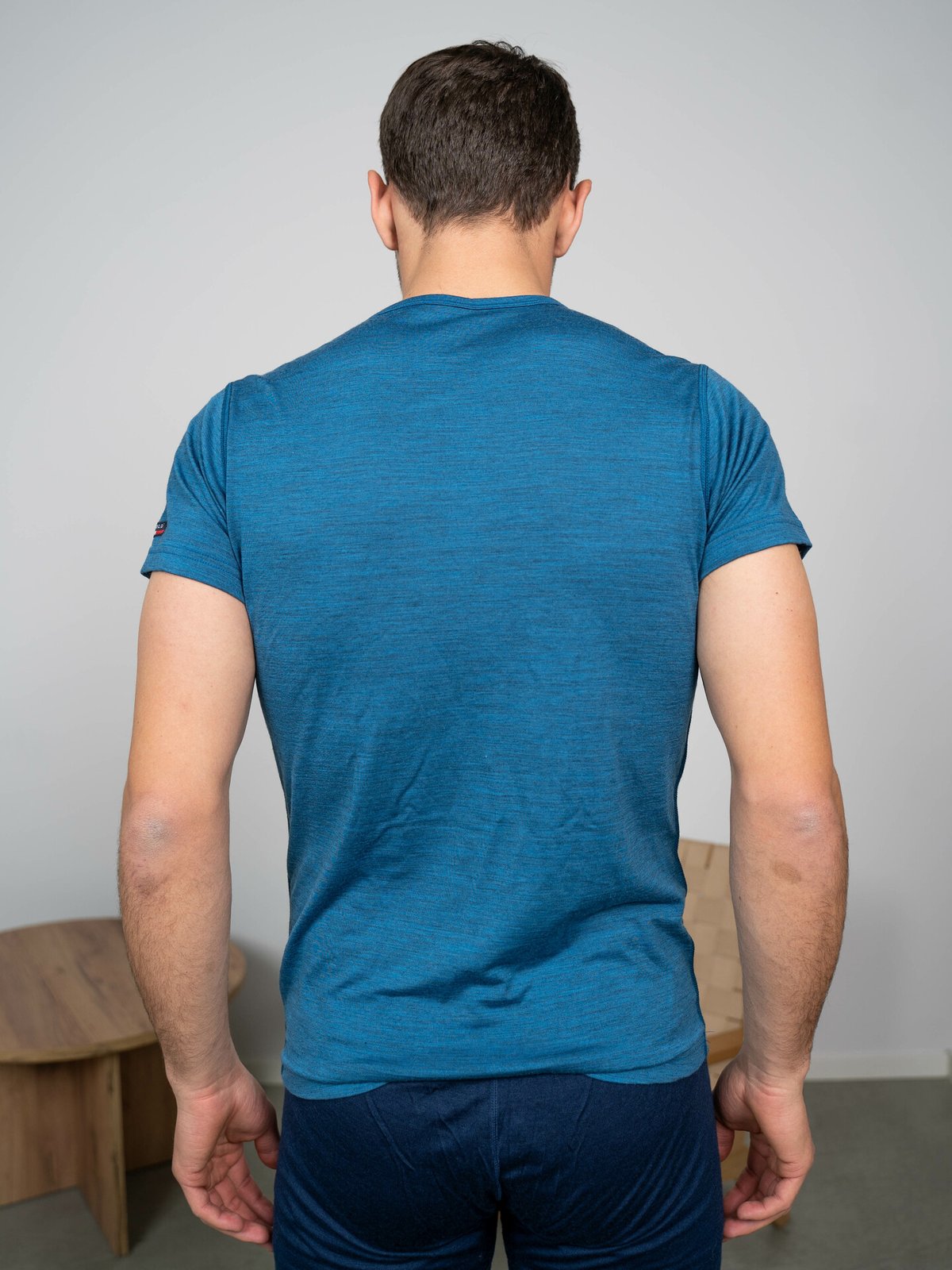 Devold Breeze Merino 150 T-Shirt Man Blue Melange