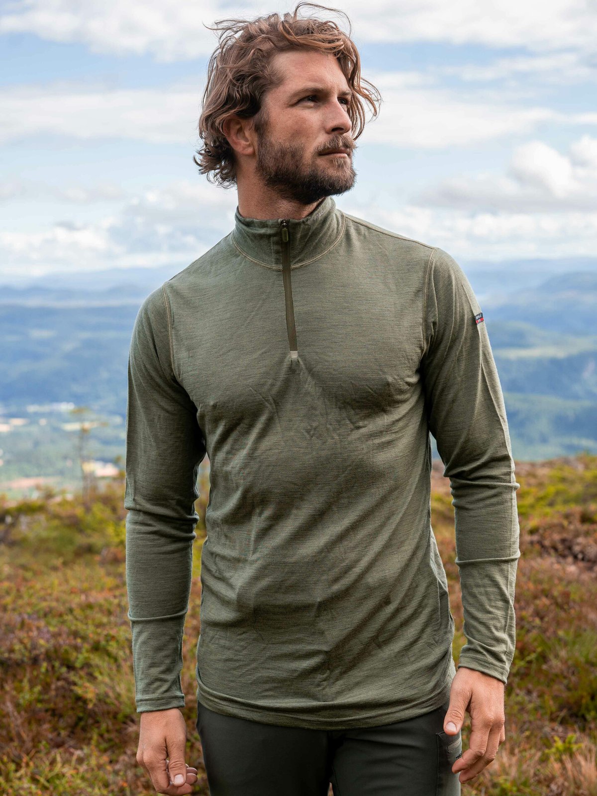 Devold Breeze Merino 150  Zip Neck Man Lichen Melange