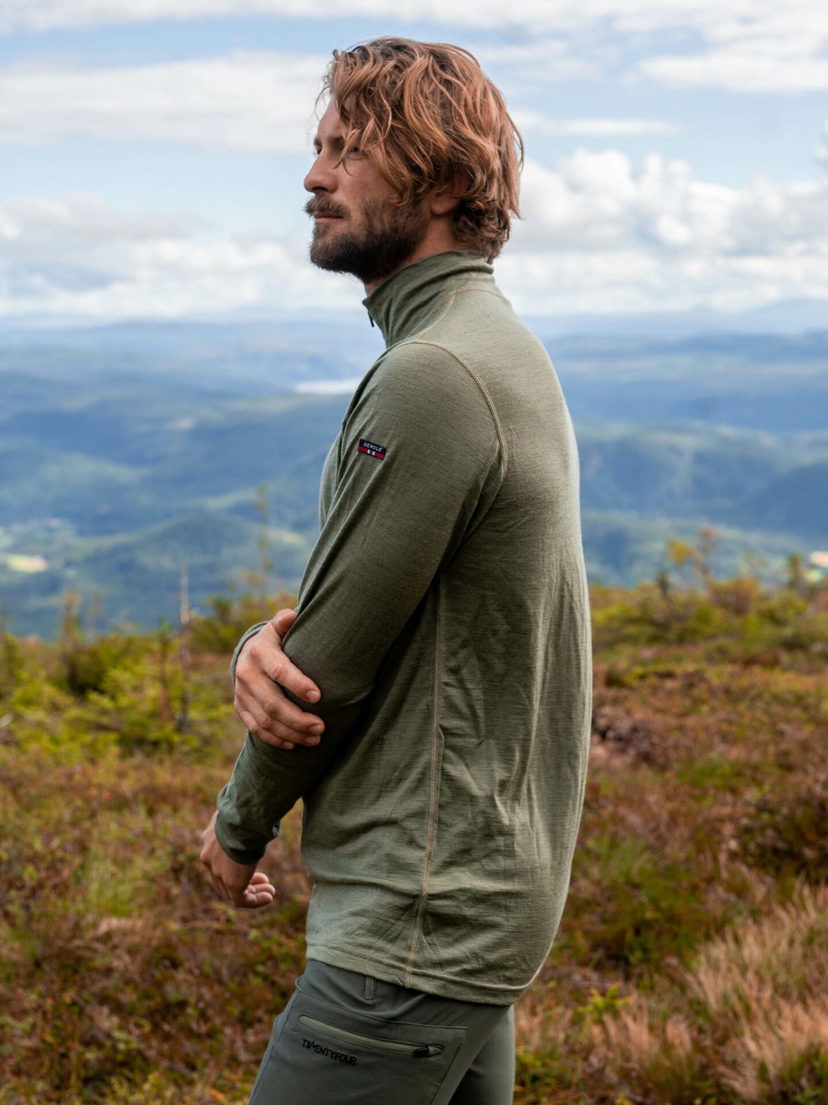 Devold Breeze Merino 150 Zip Neck Man Lichen Melange