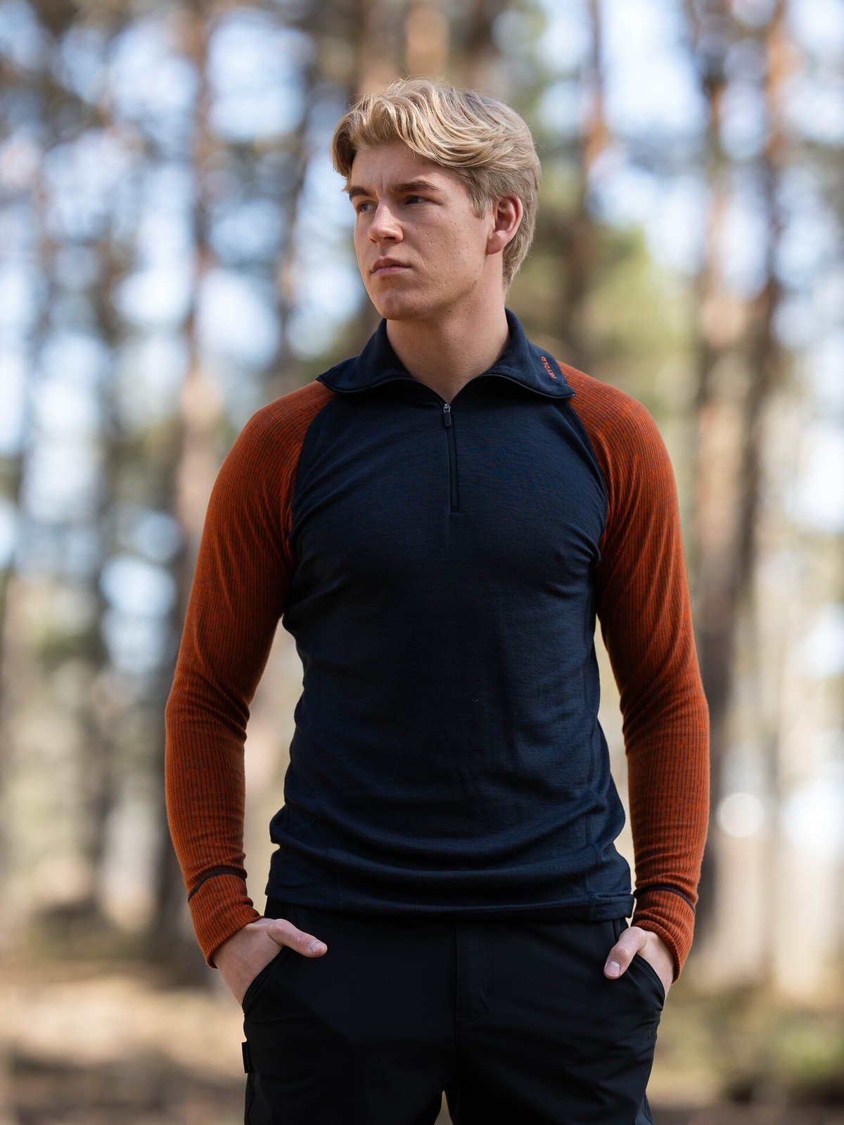 Devold Duo Active Merino 205 Zip Neck Man Blå
