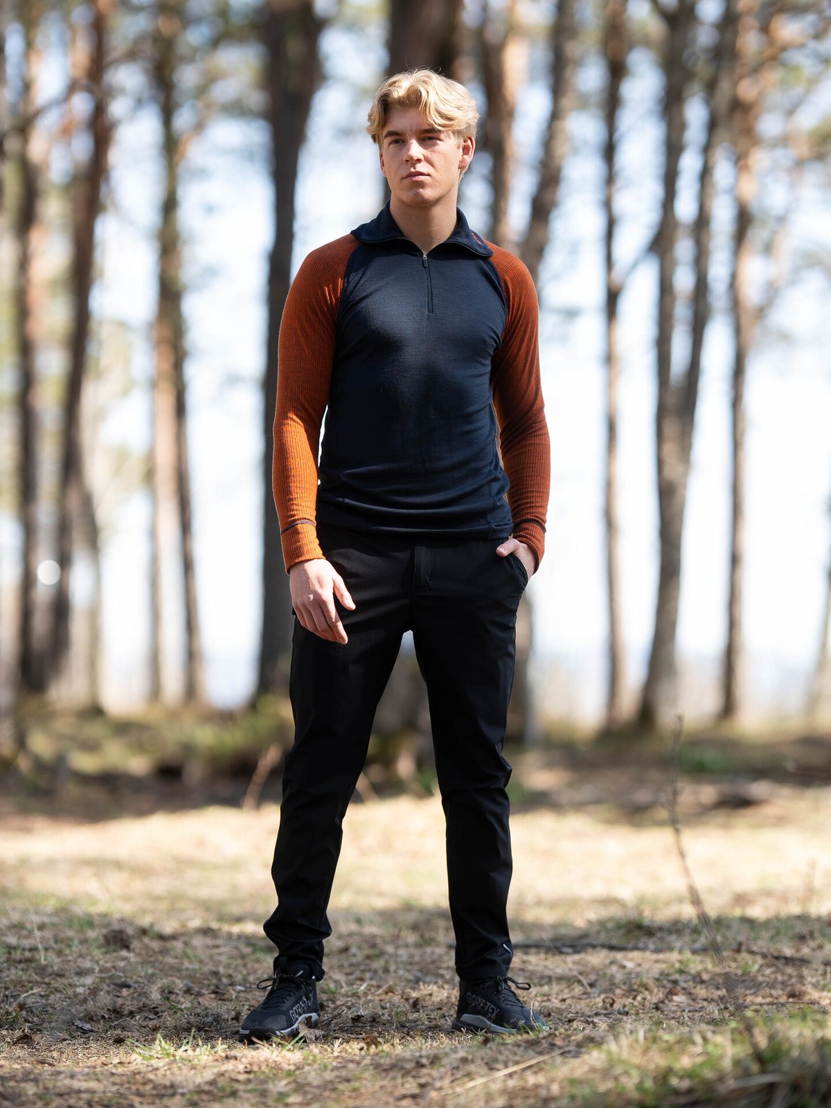 Devold Duo Active Merino 205 Zip Neck Man Blå