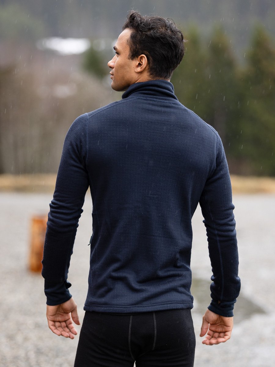 Devold Egga Grid Merino Jacket Man Ink/Woods