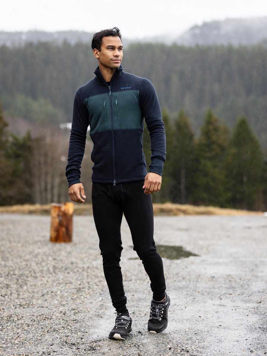 Devold Egga Grid Merino Jacket Man Ink/Woods