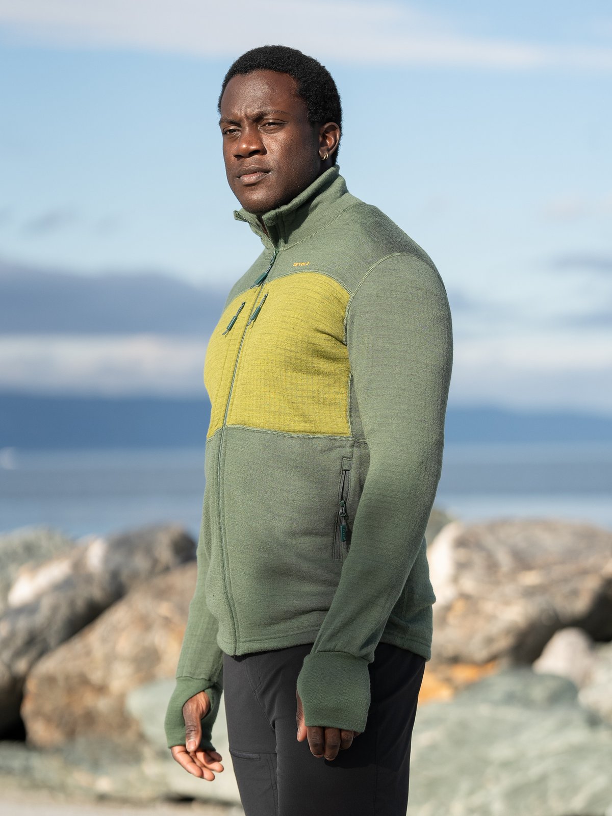 Devold Egga Grid Merino Jacket Man Forest/Green