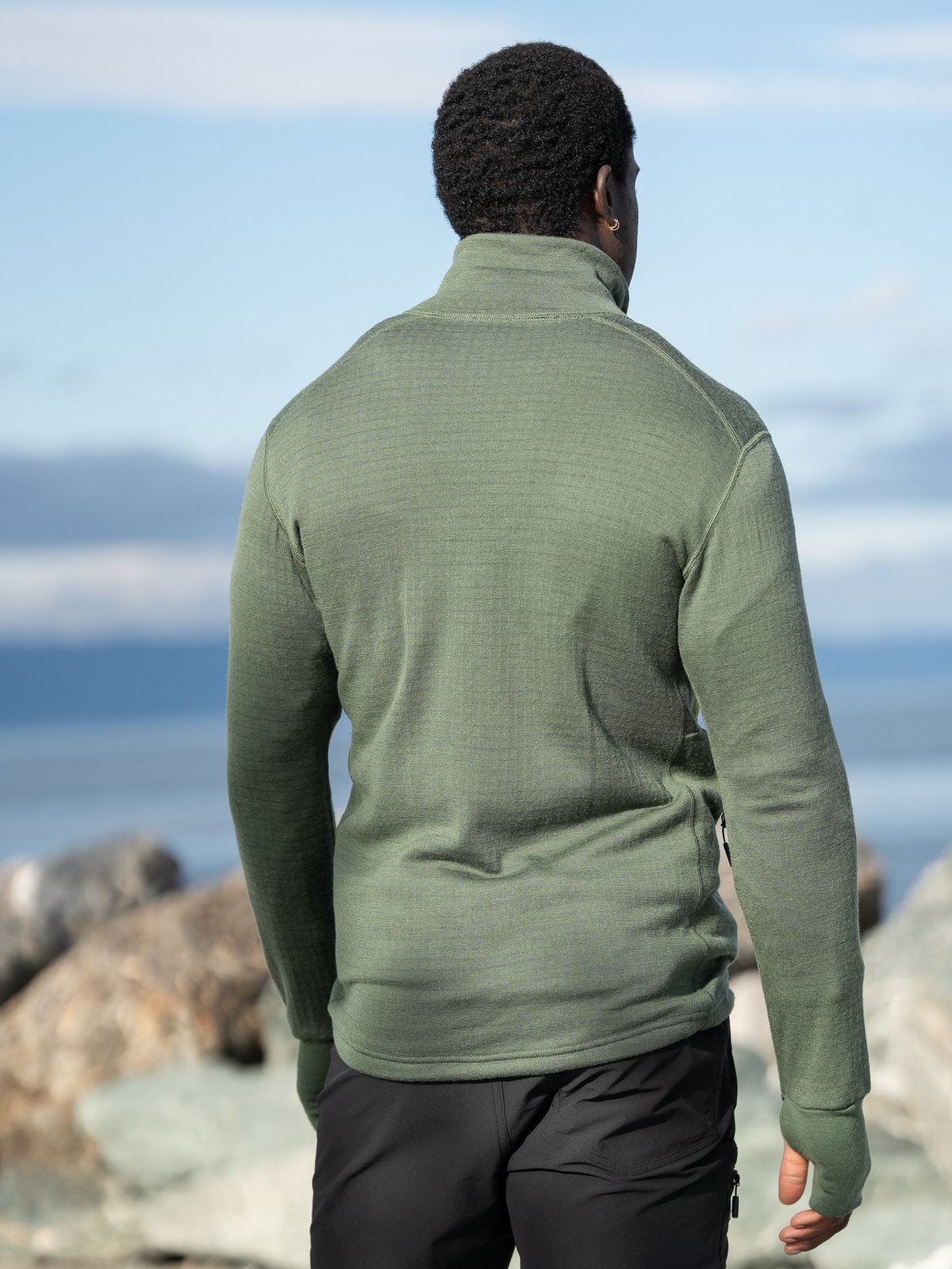 Devold Egga Grid Merino Jacket Man Forest/Green