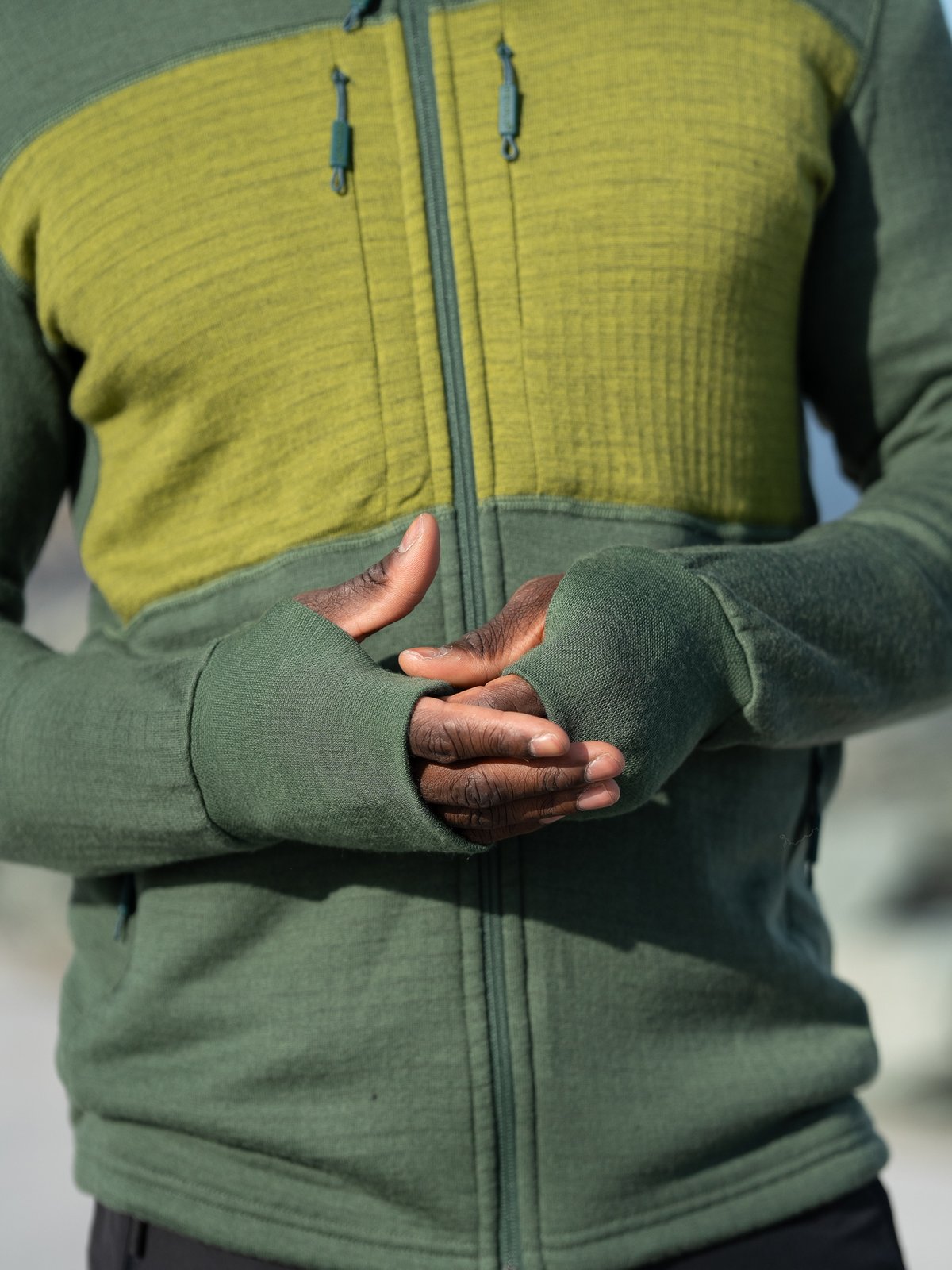 Devold Egga Grid Merino Jacket Man Forest/Green