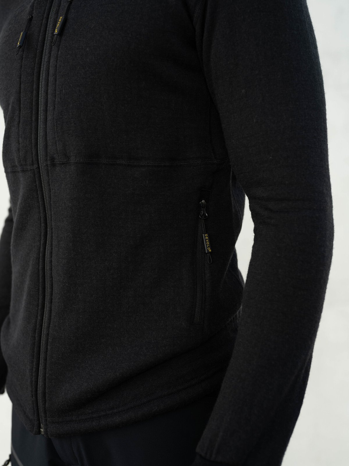 Devold Egga Grid Merino Jacket Man Caviar