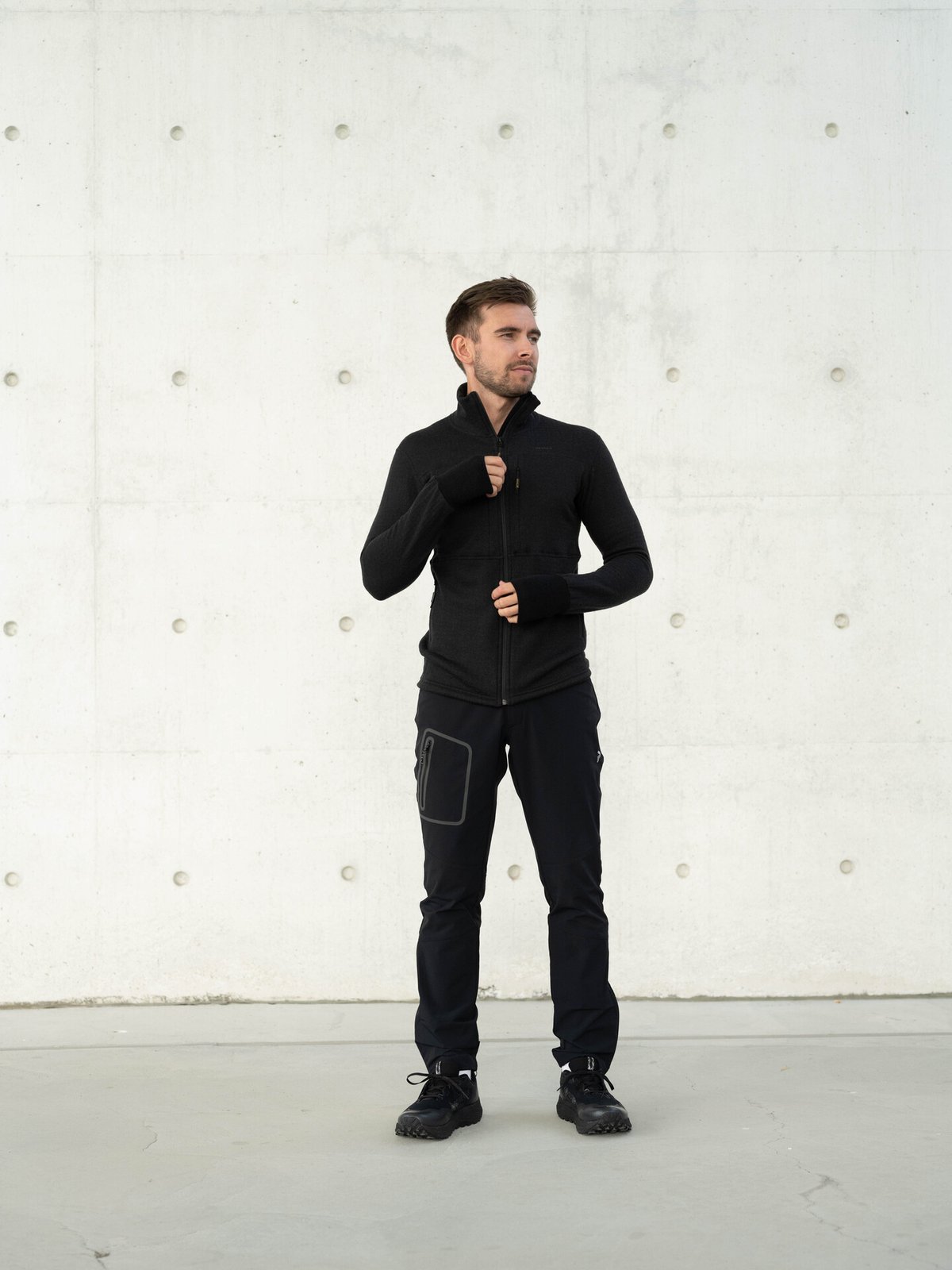 Devold Egga Grid Merino Jacket Man Caviar