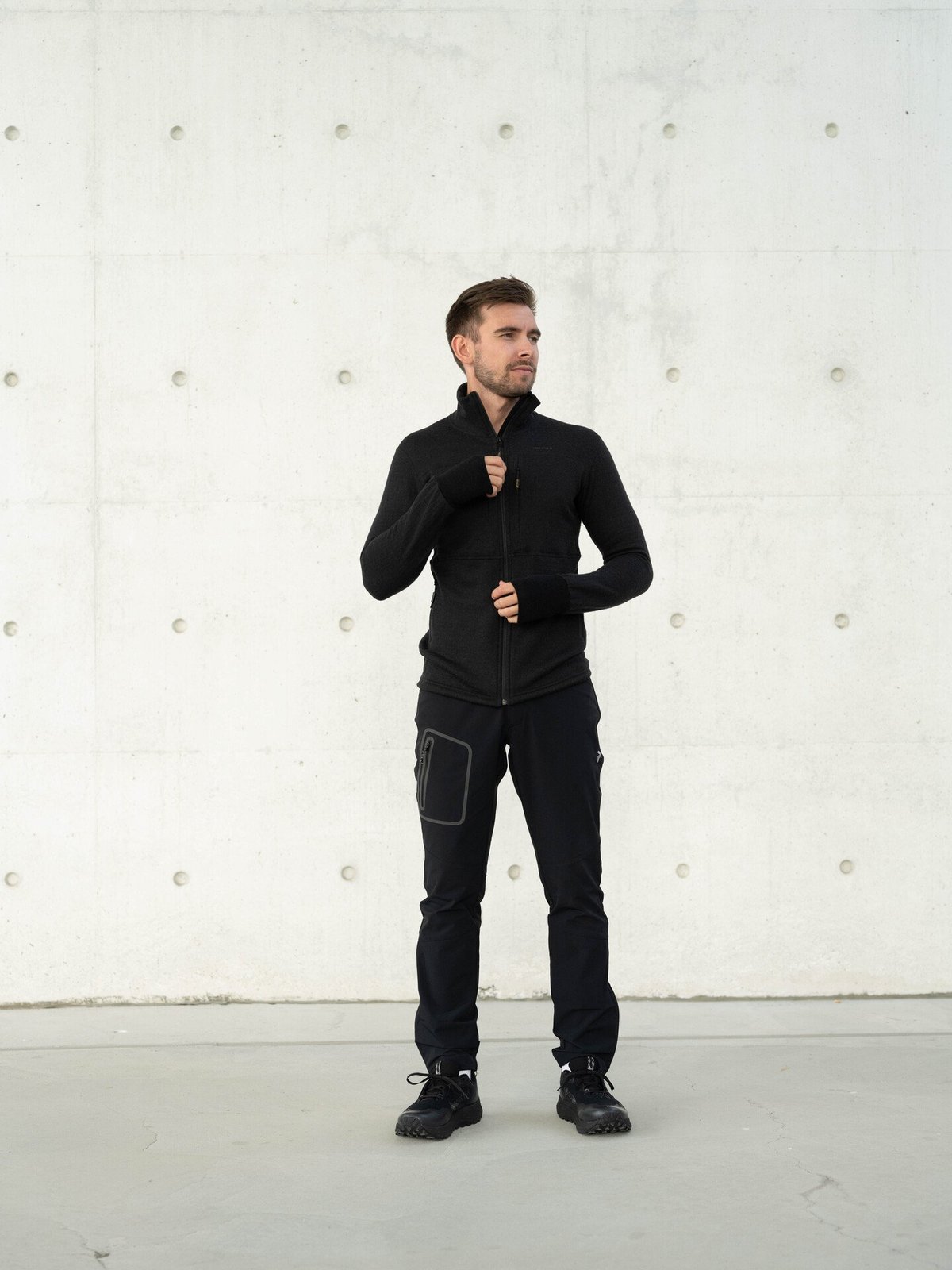 Devold Egga Grid Merino Jacket Man Caviar