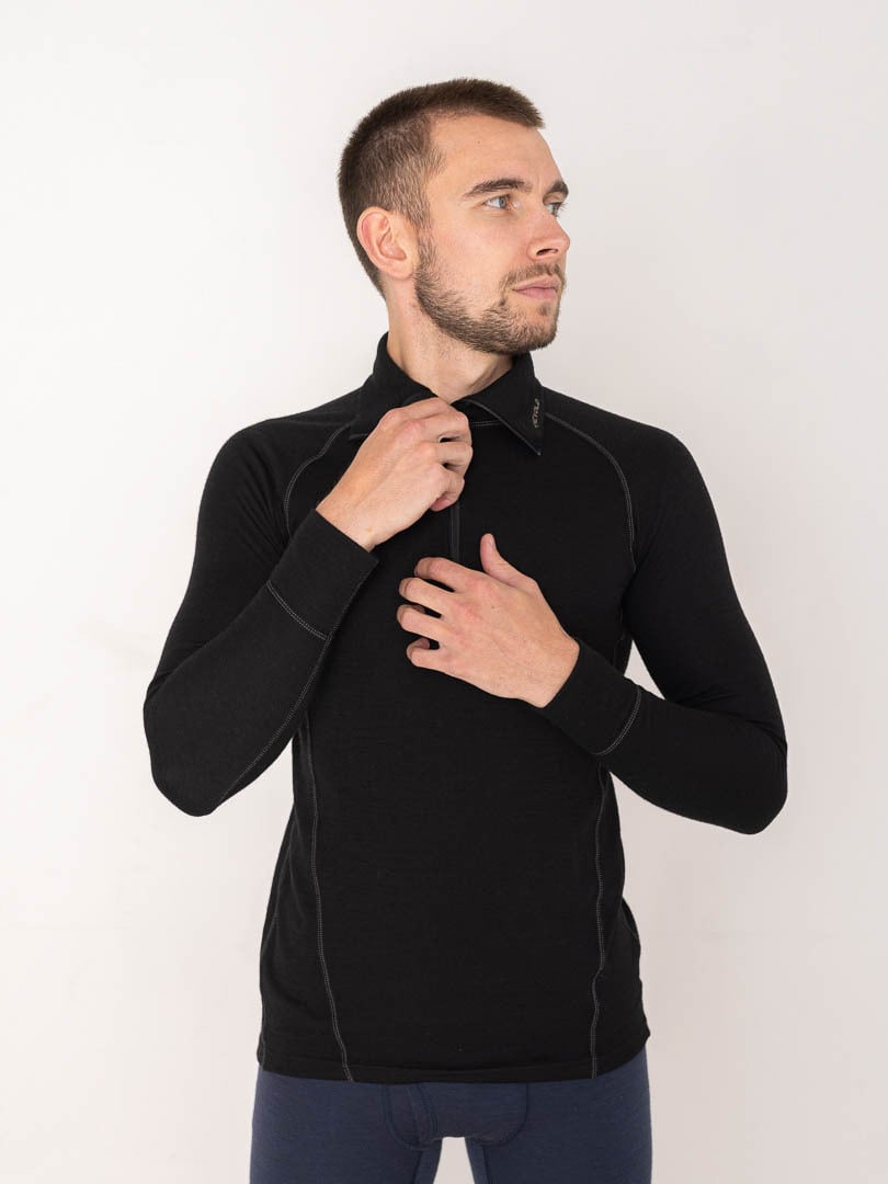 Devold Duo Active Merino 205 Zip Neck Man Black