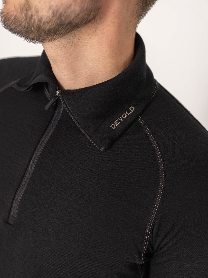 Devold Duo Active Merino 205 Zip Neck Man Black