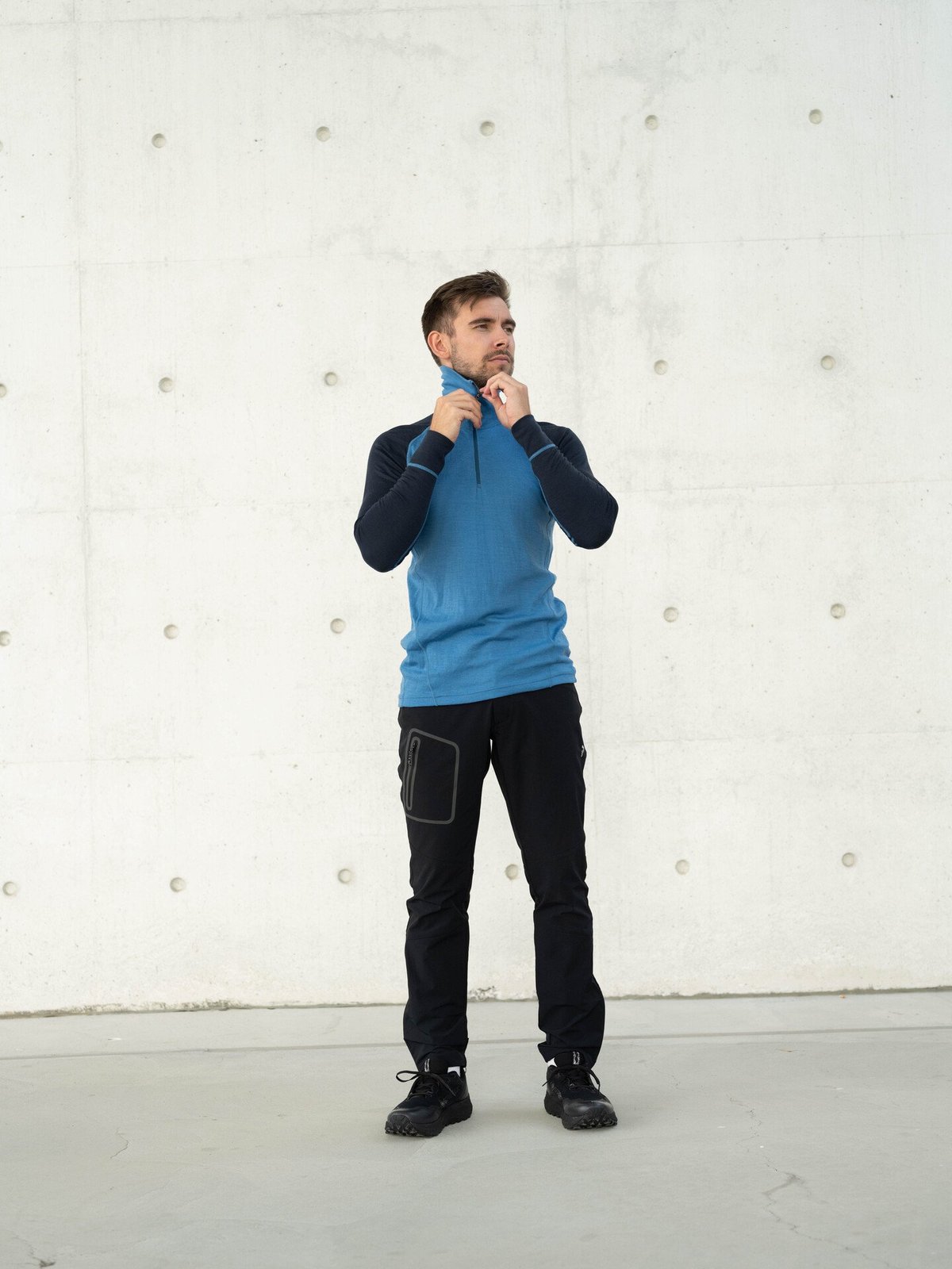 Devold Duo Active Merino 205 Zip Neck Man Blue/Ink