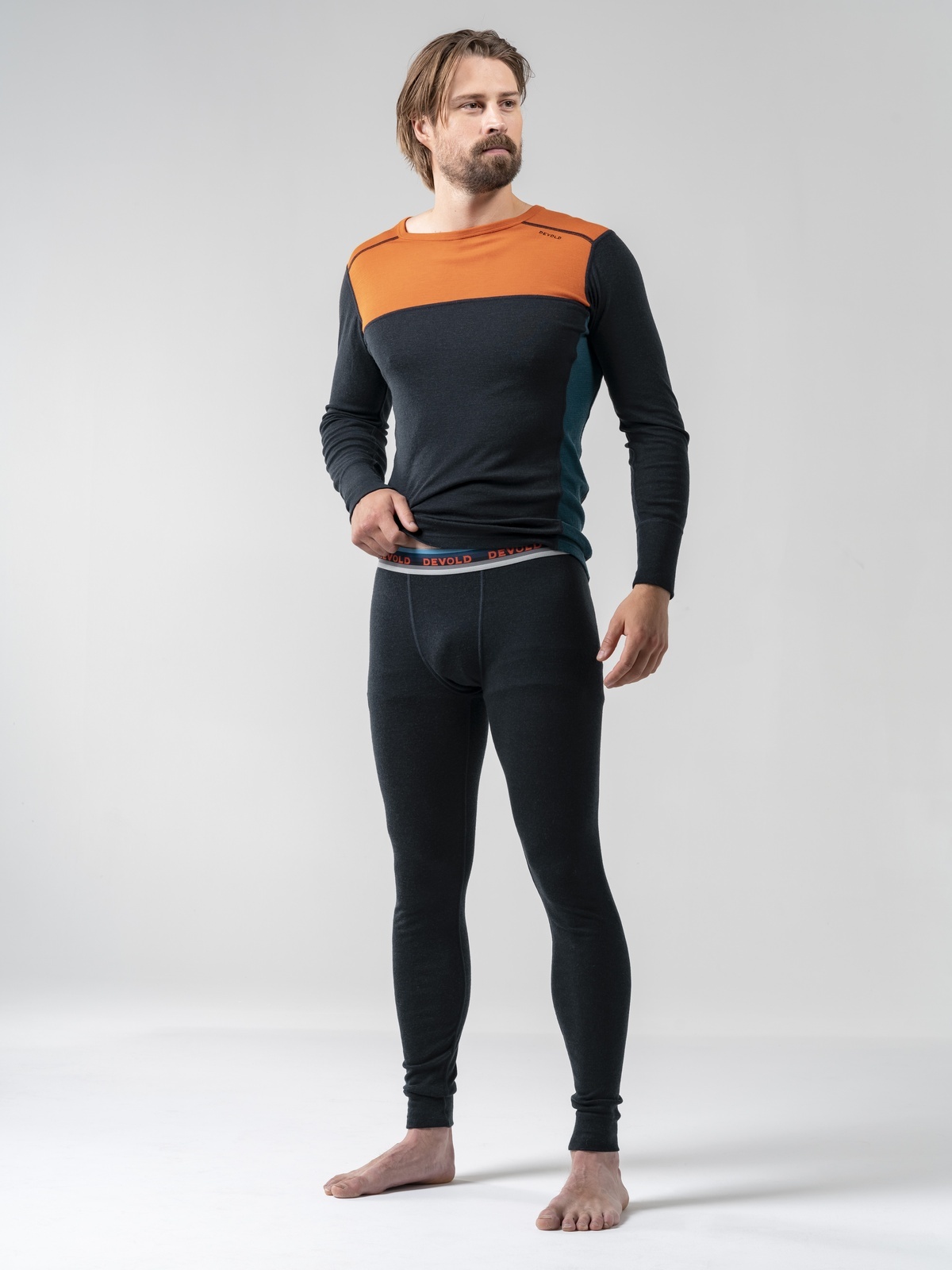 Devold Lauparen Merino 190 Longs Man Blå