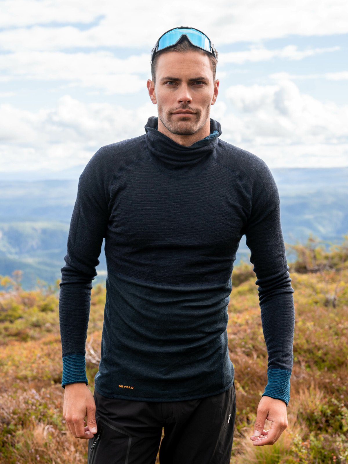 Devold Tuvegga Merino Hoodie Man Flood