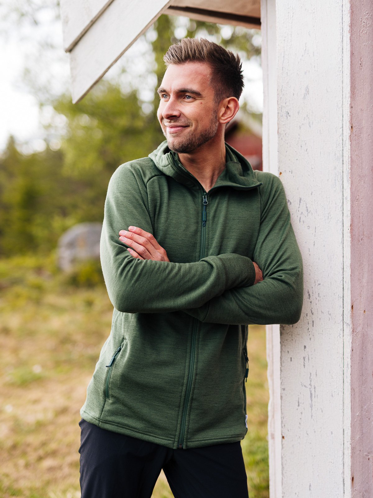 Devold Nibba Man Jacket W/Hood Forest Melange