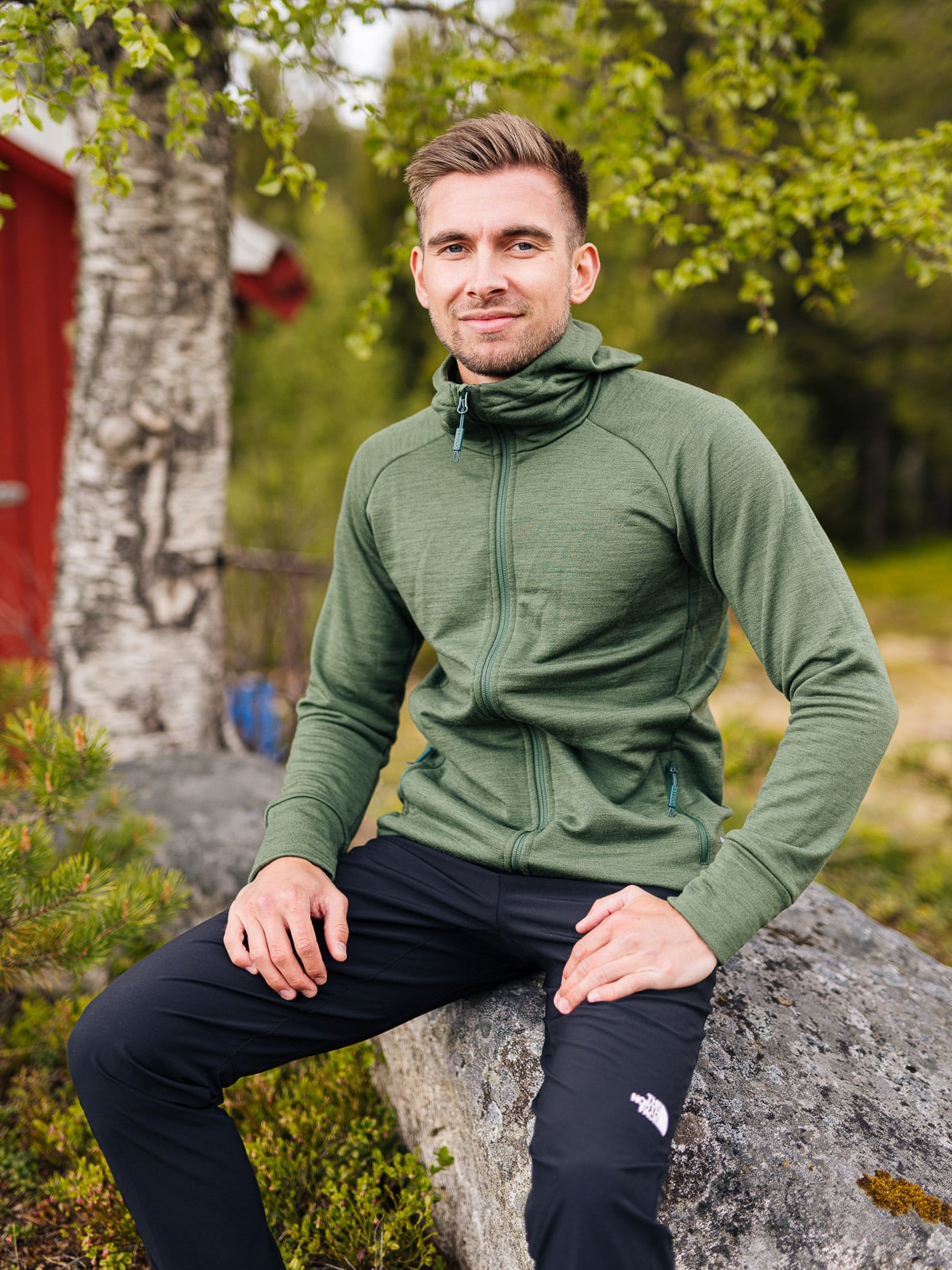 Devold Nibba Man Jacket W/Hood Forest Melange