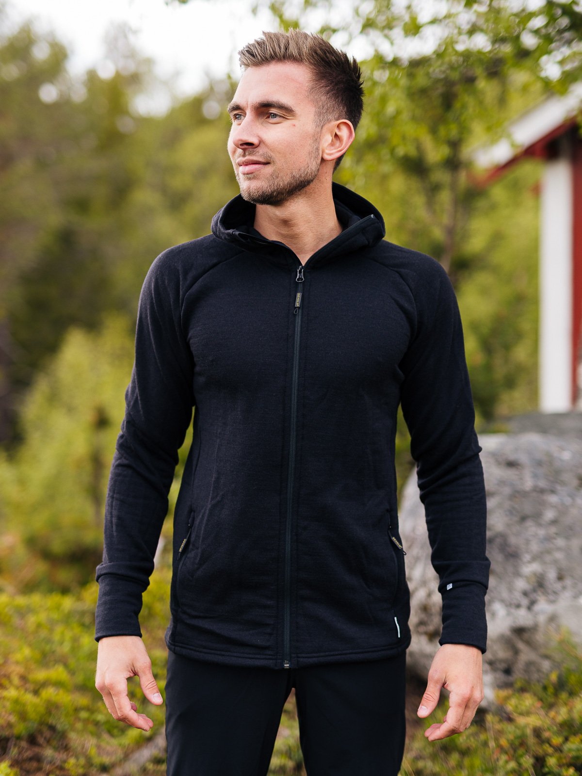 Devold Nibba Man Jacket W/Hood Caviar