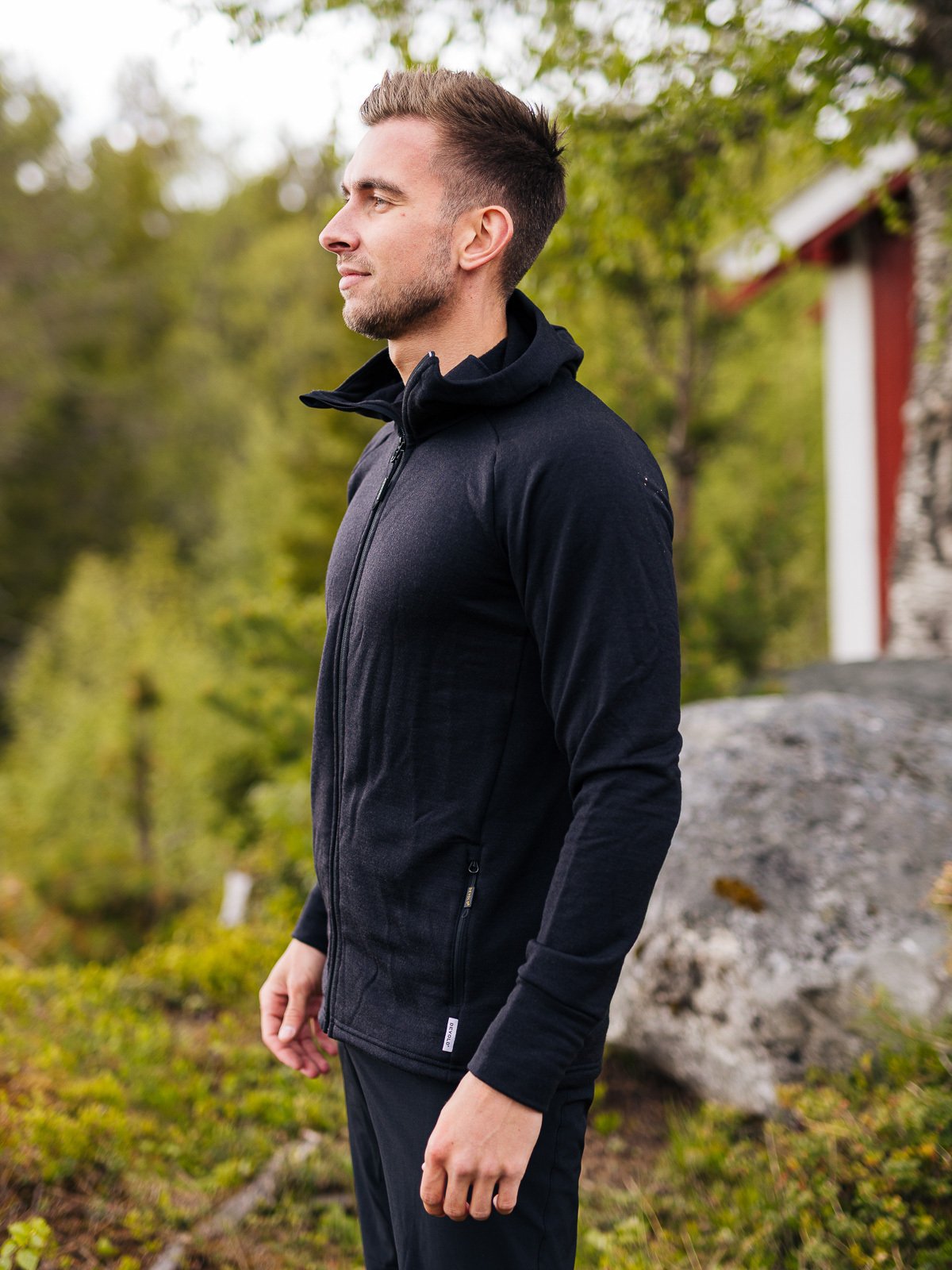 Devold Nibba Man Jacket W/Hood Caviar