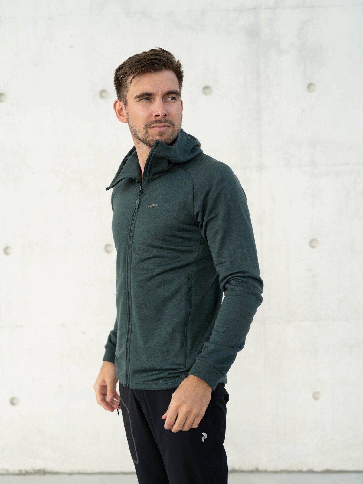 Devold Nibba Merino Jacket Hood Man Woods