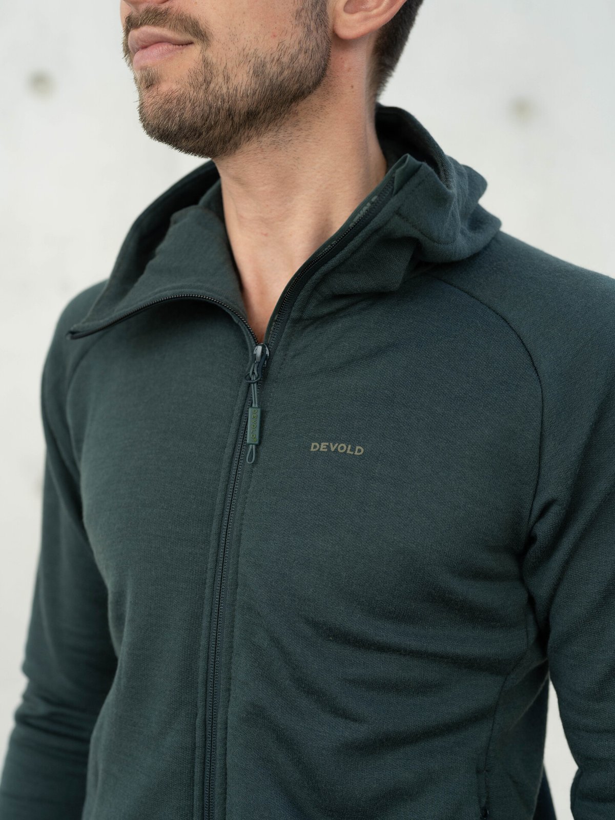 Devold Nibba Merino Jacket Hood Man Woods